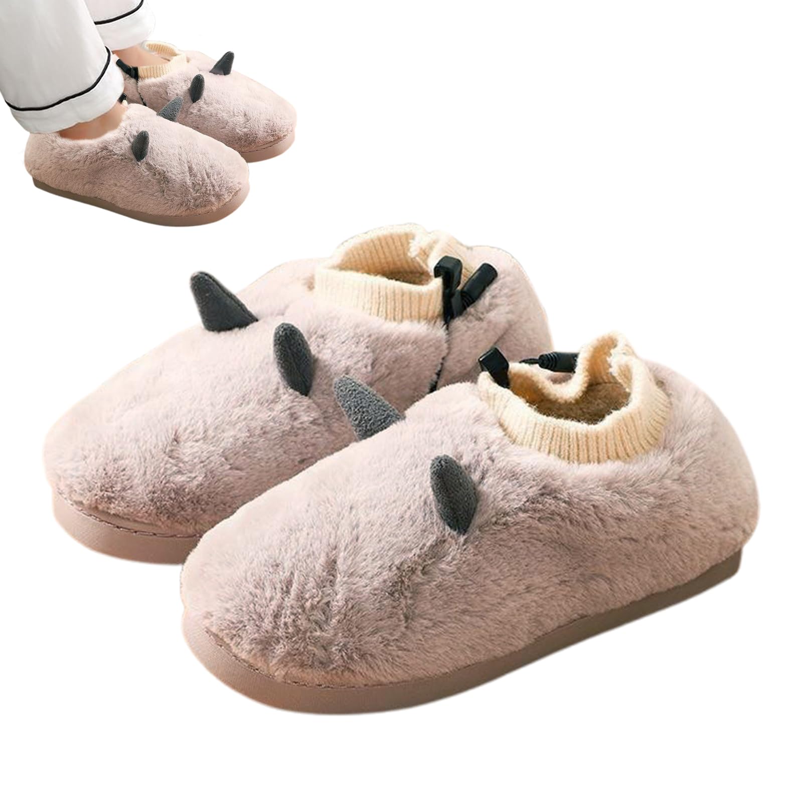 Scaldapiedi elettrico - Pantofole riscaldate comode in peluche, scarpe riscaldate USB, accessorio scaldapiedi, comode scarpe interne | Materiale morbido per riscaldatori