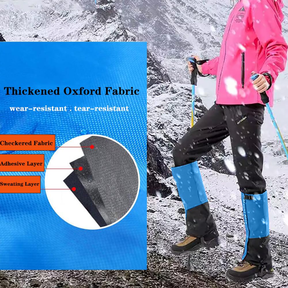 Ghette Impermeabili Trekking per Donne e Uomini Coprigambe da Gamba Traspiranti da Neve per Esterno Camminata Arrampicata Aaccia Campeggio Escursionismo
