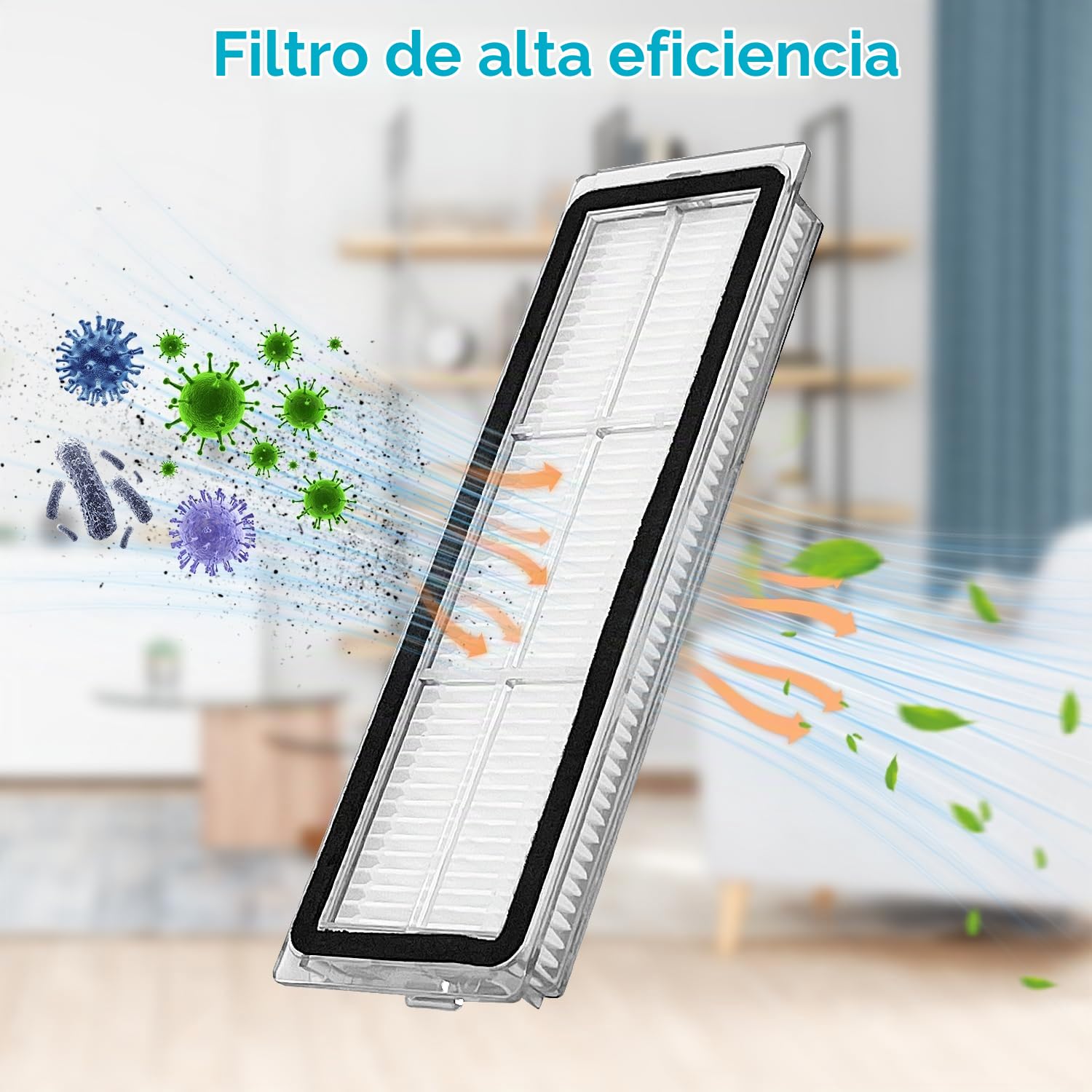 Juego de Accesorios de Repuesto para Aspiradora, Juego de Repuesto de Filtro de Cepillo Lateral de Cepillo Principal, Kit de Accesorios para Aspiradora Dreame L10plus /Z10pro /D10PLUS (plásticos)
