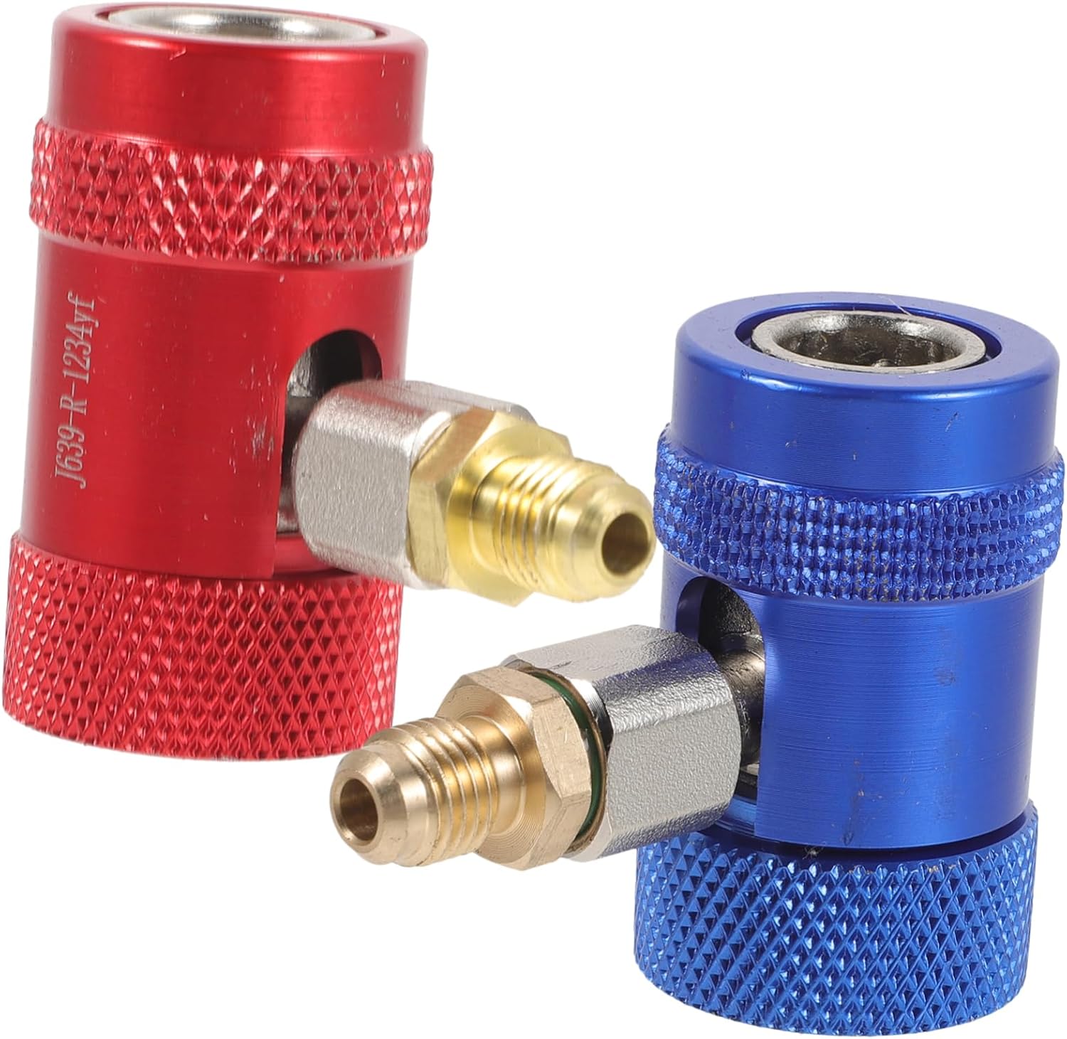 4pcs Alloy Automotive Ac Refrigerant Connectors Car Ac Extender Hose Adapter