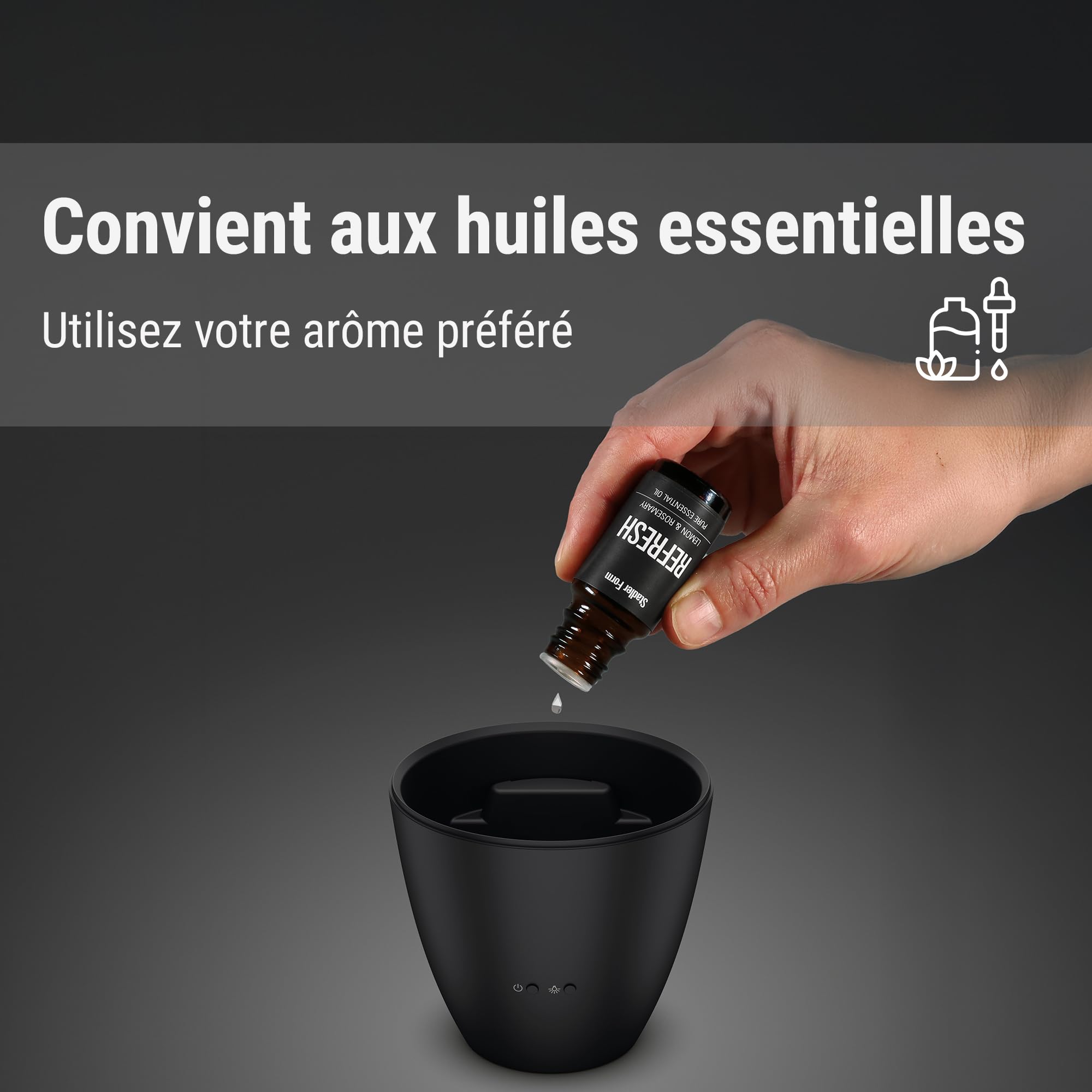 Stadler Form Z-001 Diffuseur d'Arômes Zoe Diffuse des Huiles Essentielles avec un Effet de Flamme Unique, pour une Aromathérapie Relaxante, Blanc