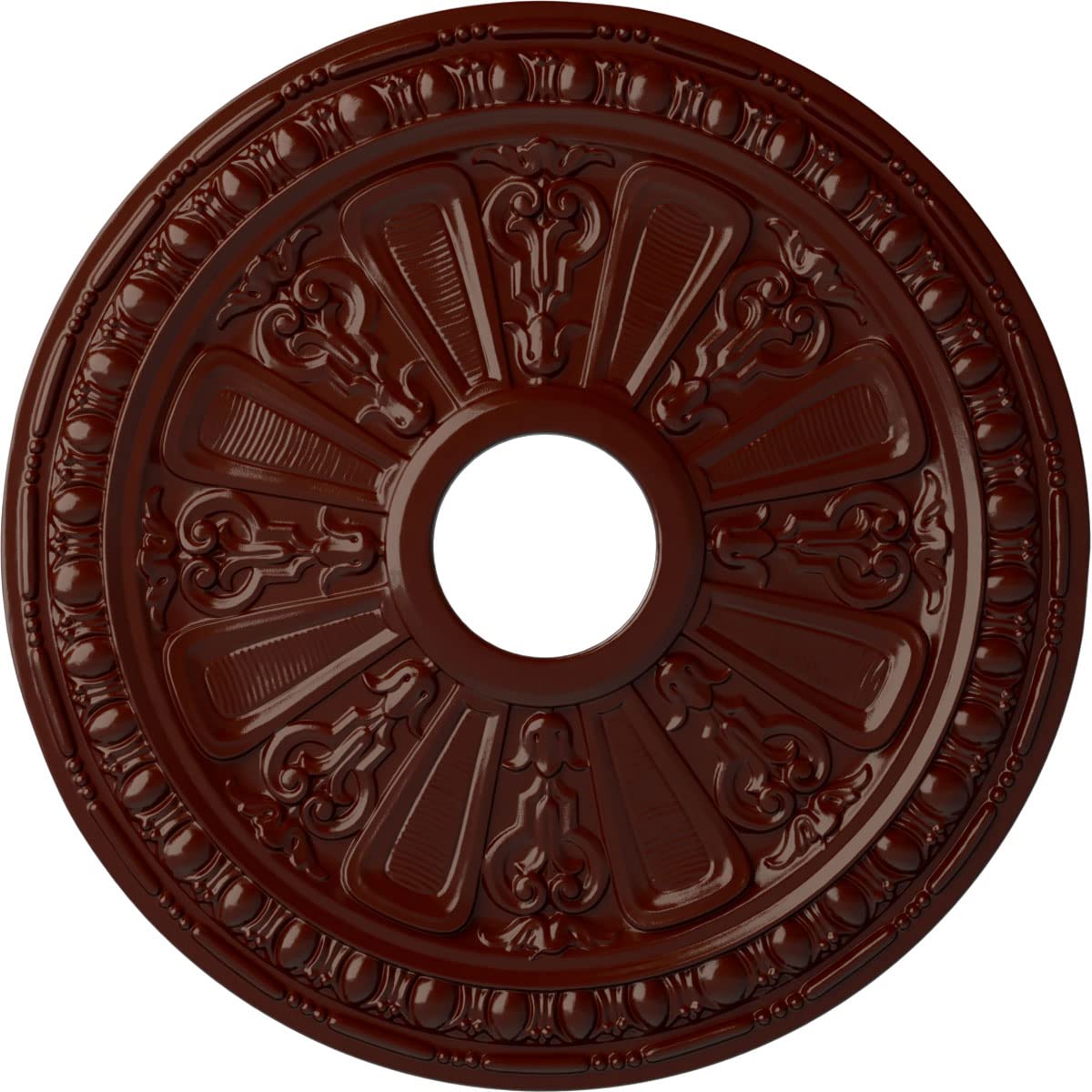 Ekena Millwork CM18RABMF Raymond Ceiling Medallion fits Canopies up to 5 1/8, Brushed Mahogany
