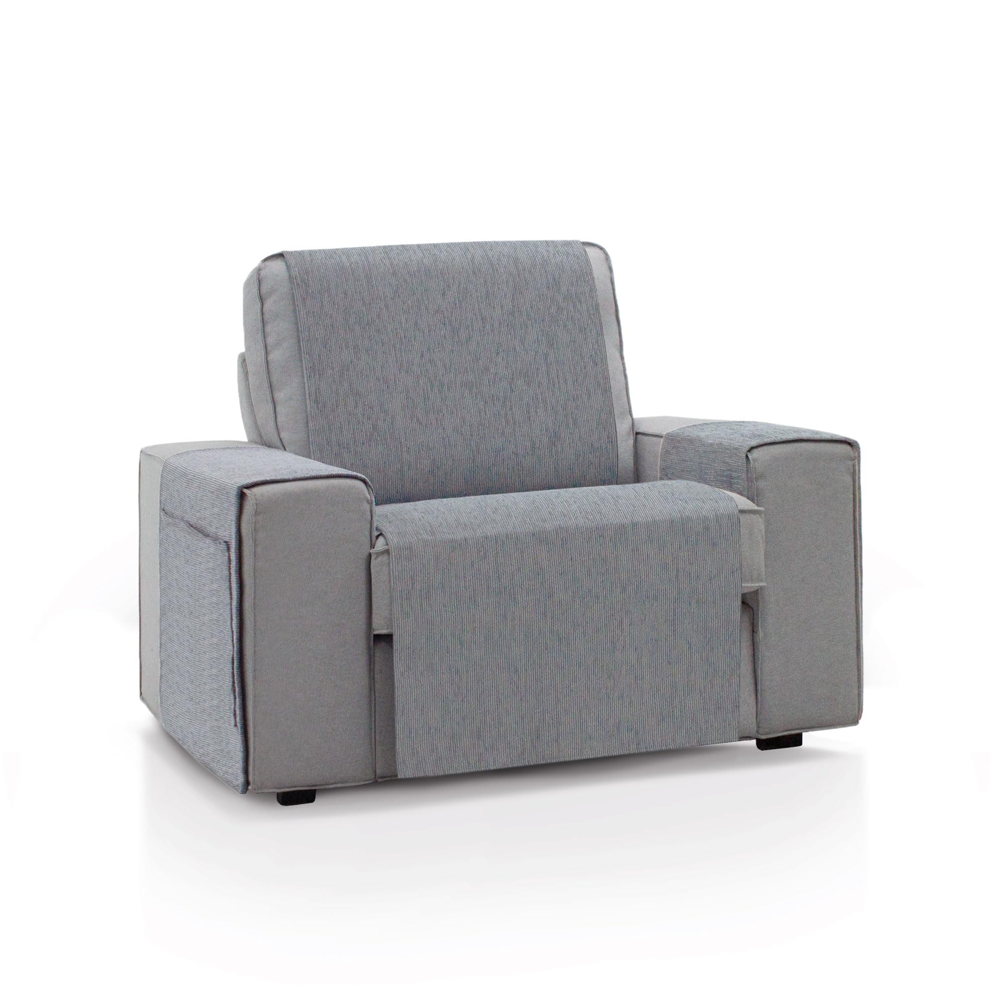 Housse de canapé 1 place gris clair 55x220cm pour protéger votre fauteuil