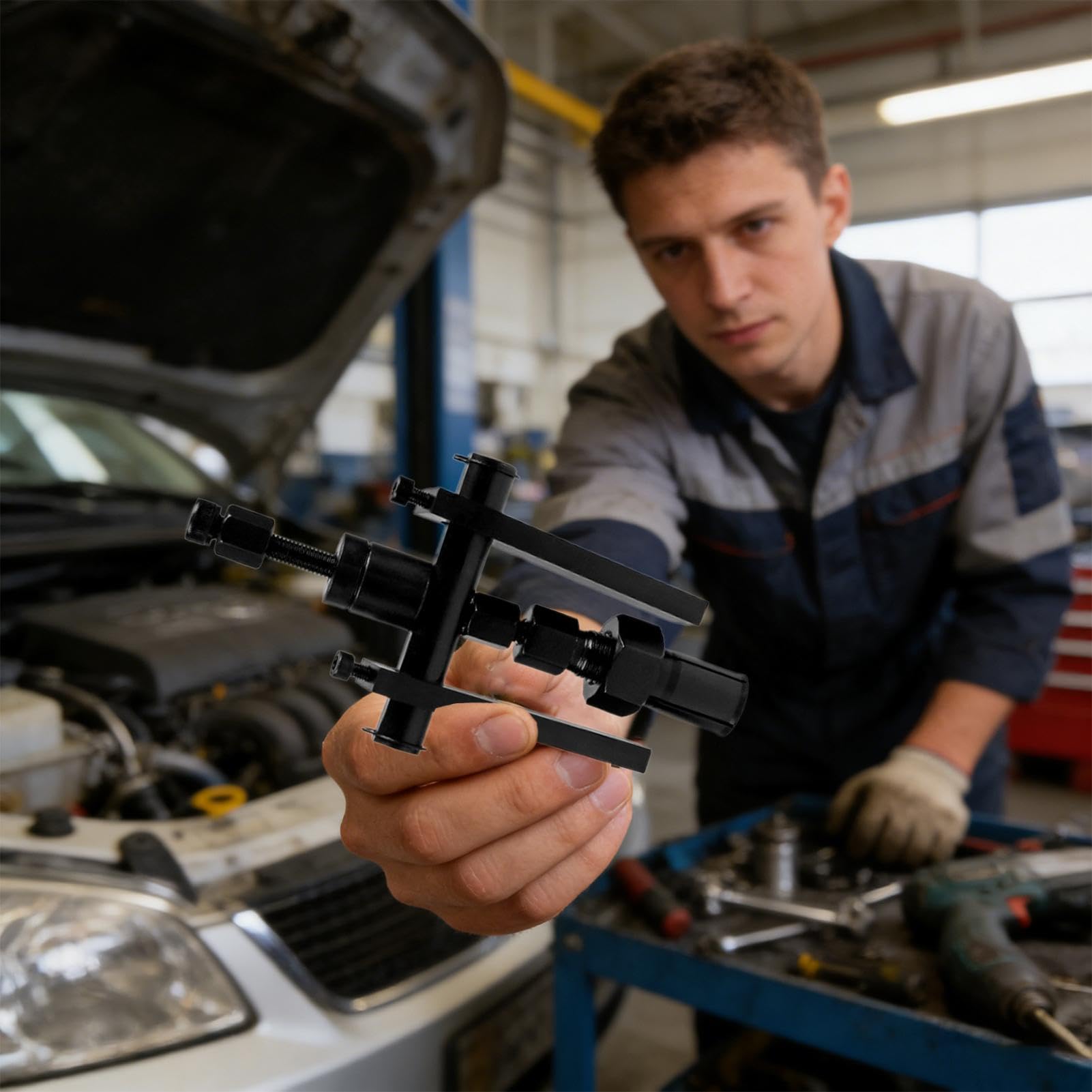 Ściągacz Łożyska Motocyklowego Ciężki, precyzyjny montaż z etui | Zestaw do Łożysk Ślepych Otworów Dla mechaników i majsterkowiczów