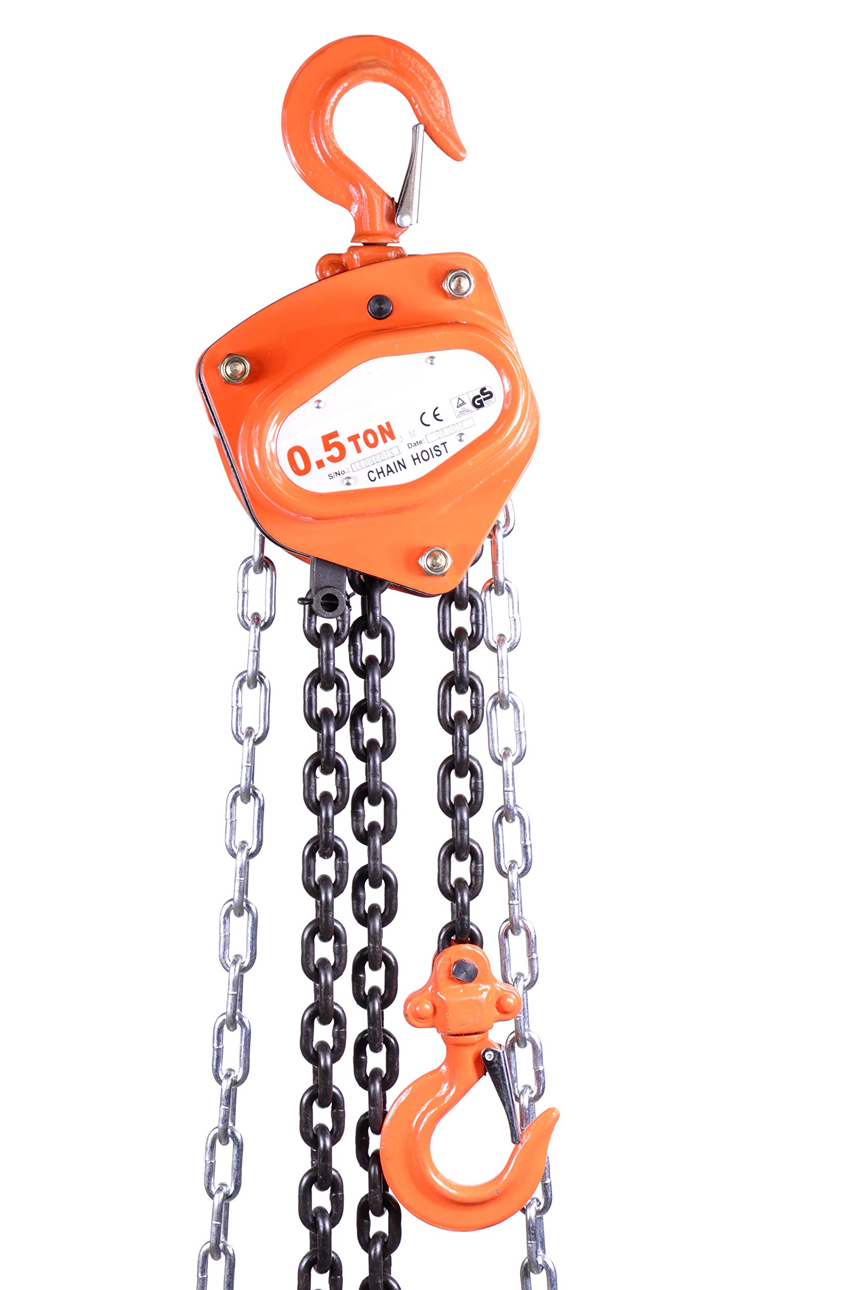 500kg Kettenzug 3 m Hubhöhe Ratschenzug Hebezug Hebelzug Handkettenzug Kranzug 500 kg Kran Kette Hebel 0,5 t