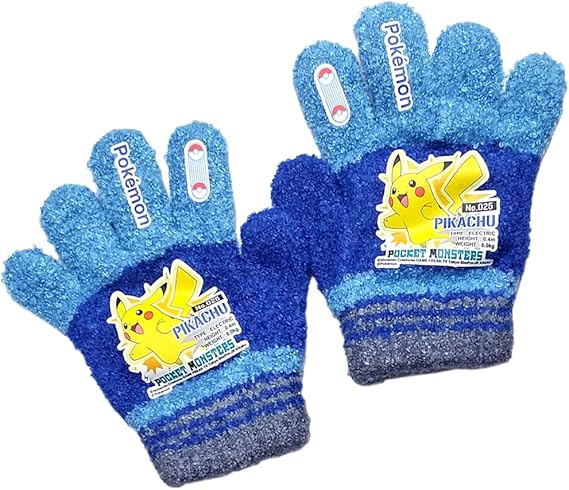 Amazon ポケモン ニット手袋 のびのび手袋 男子 男の子 男児 冬物 女の子 女児 女子 5本指 雪遊び ポケットモンスター Pz Fzt28 3 5才 サックス 手袋 通販