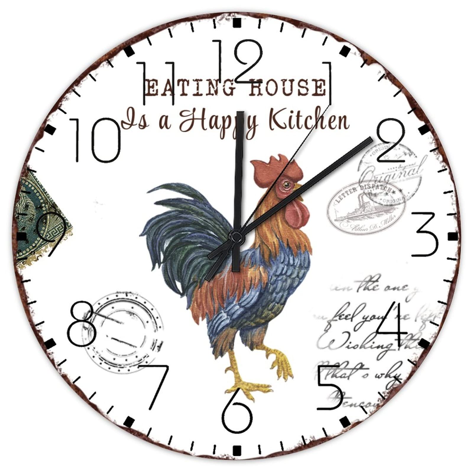 Horloge murale en bois silencieuse pour chambre a coucher et bureau calme