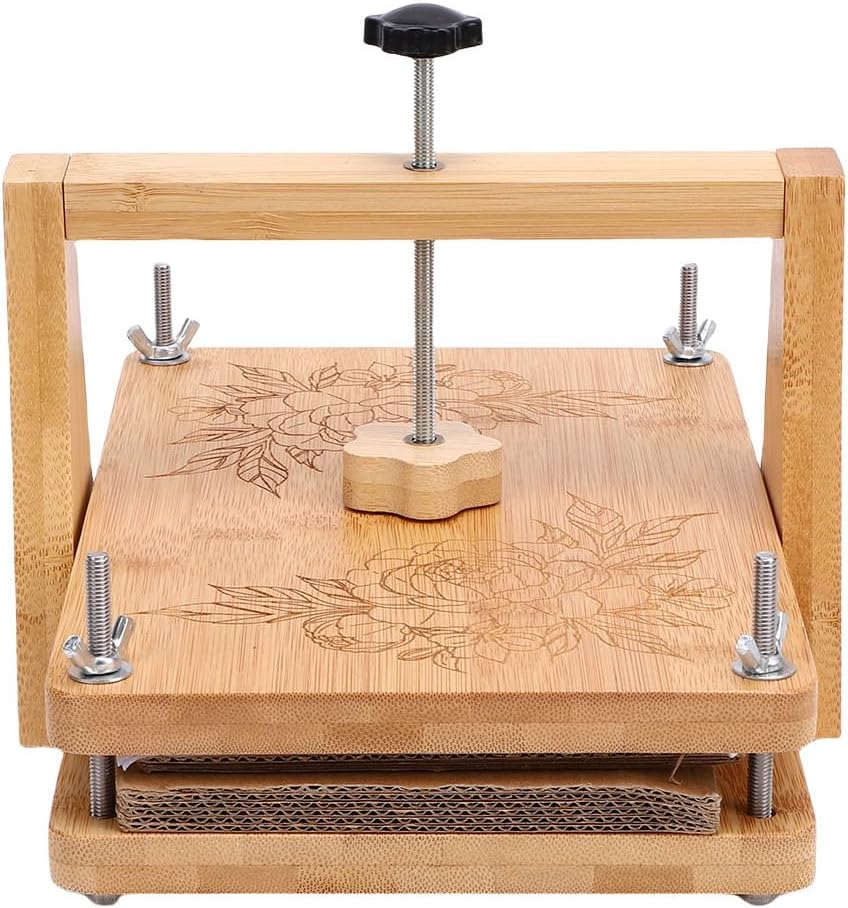 AMONIDA Wooden Flower Press Kit, Modular Layer System Large Plant Flower Press, Craft Tool with for Creating Unique Artworks, Scrapbooks, Greeting Cards & Dried Plant Preservation