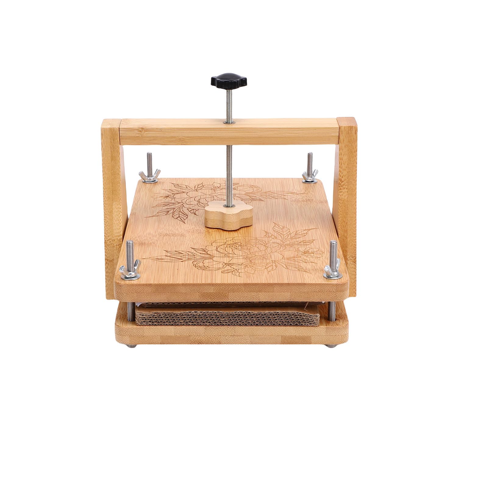 Yctze Kit de Prensa de Flores, Prensador de Madera Grande con Capas Modulares para Arte de Flores Secas, Marcapáginas y Marcos, Incluye Tijeras, Destornillador, Cortador, Pinzas