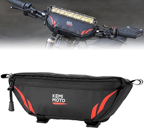 KEMIMOTO Bolsa universal para manillar de motocicleta, bolsa de almacenamiento frontal impermeable compatible con Sur-Ron Light Bee X y S X160 X260