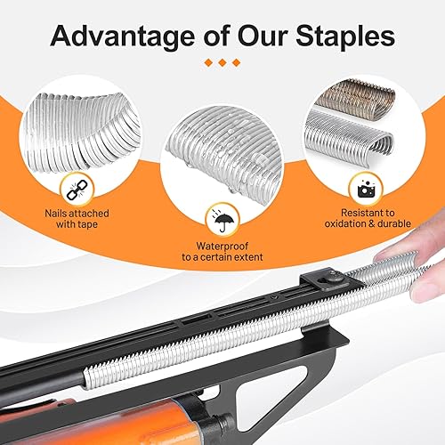 Miniatura 3 de KIMSING SC7 - Grapas de anillo C galvanizado de calibre 15 de 3/4 pulgadas, anillos en C, grapas de cerdo de alambre, sujetadores para herramienta