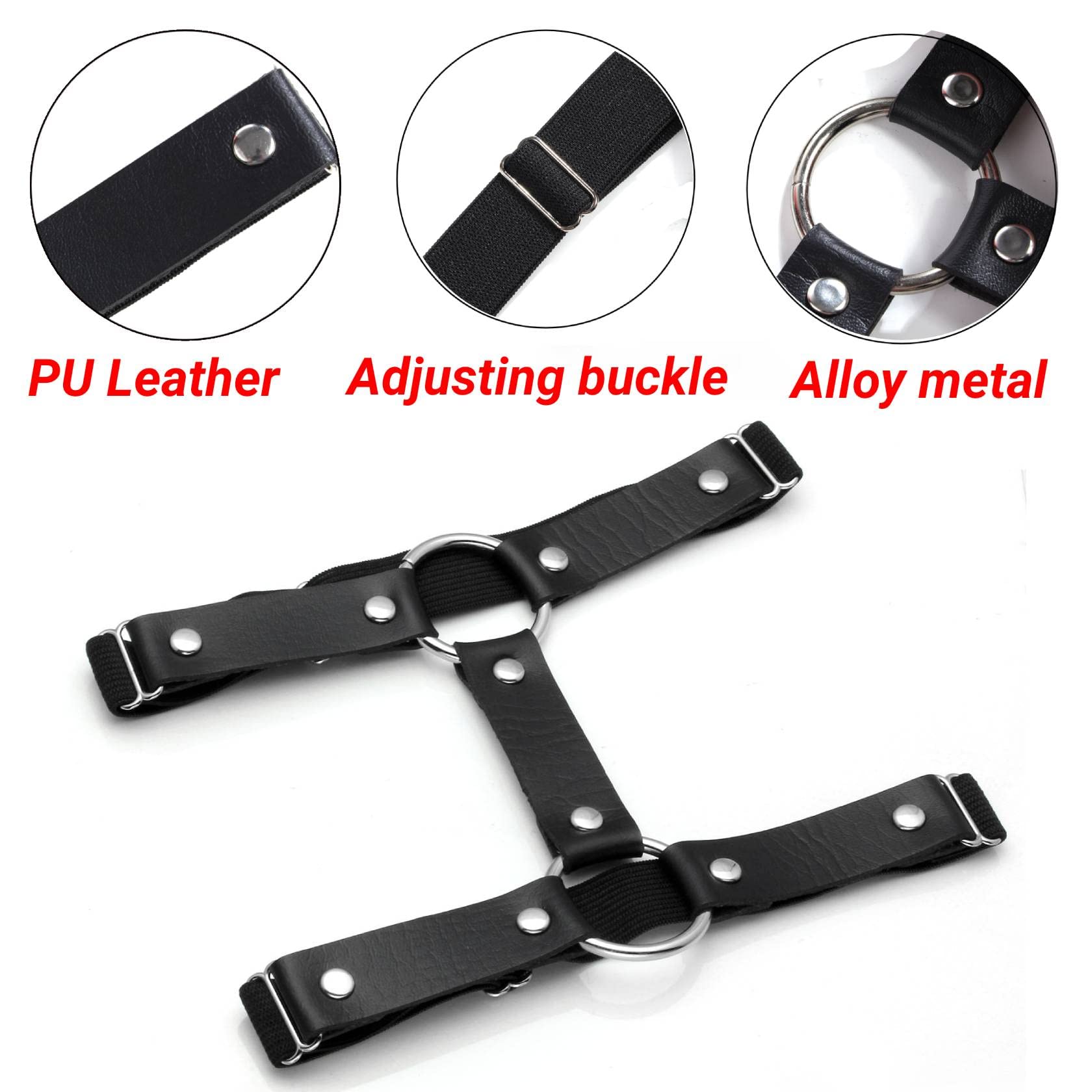 MILAKOO Women's Harness Gothic Leg Ring Body Harness Garter Belt Adjustable