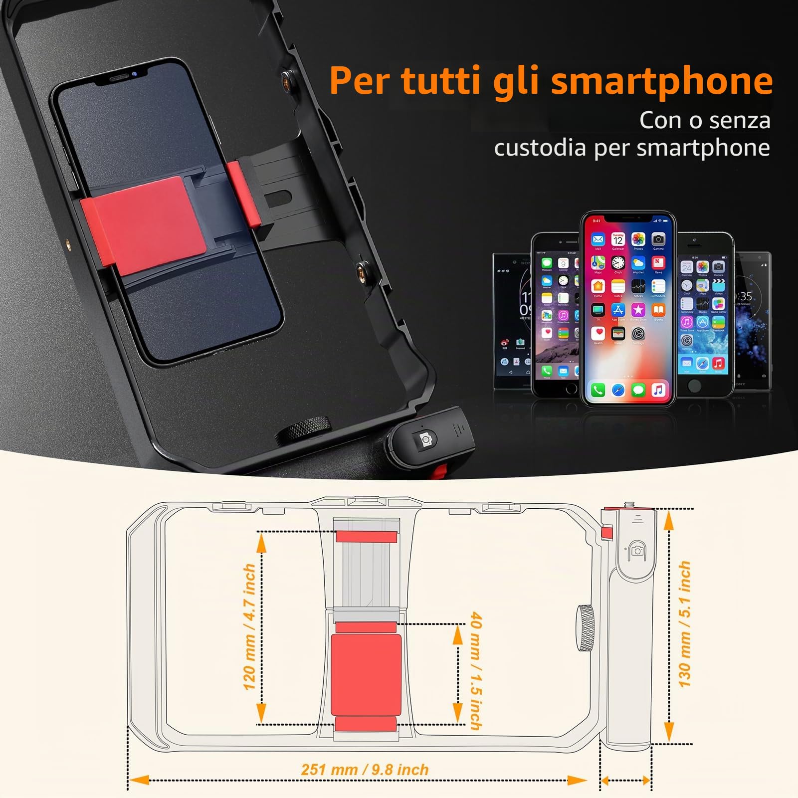 Zeadio Kit Video Rig per Smartphone All-in-One, Gabbia Regolabile con Luce Video RGB, Microfono Shotgun e Stabilizzatore Video Universale – Ideale per Filmmaking, Vlogging, YouTube, TikTok ecc