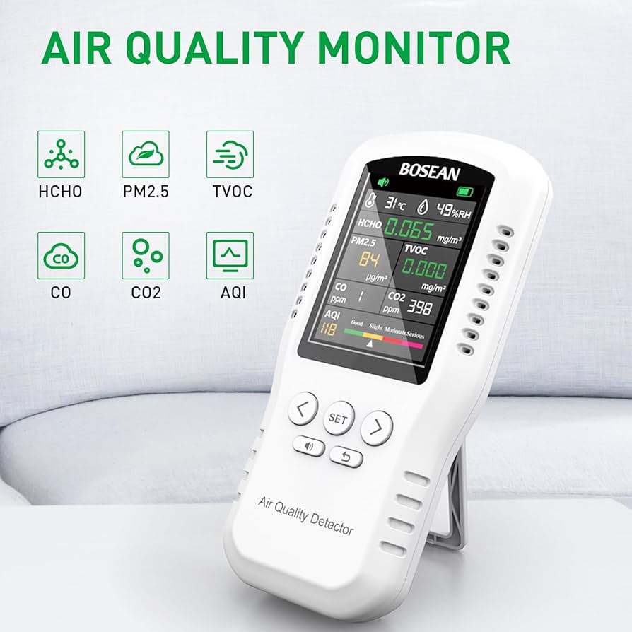 Temtop S1 Indoor Air Quality Monitor AQI PM2.5 Temperature Humidity De