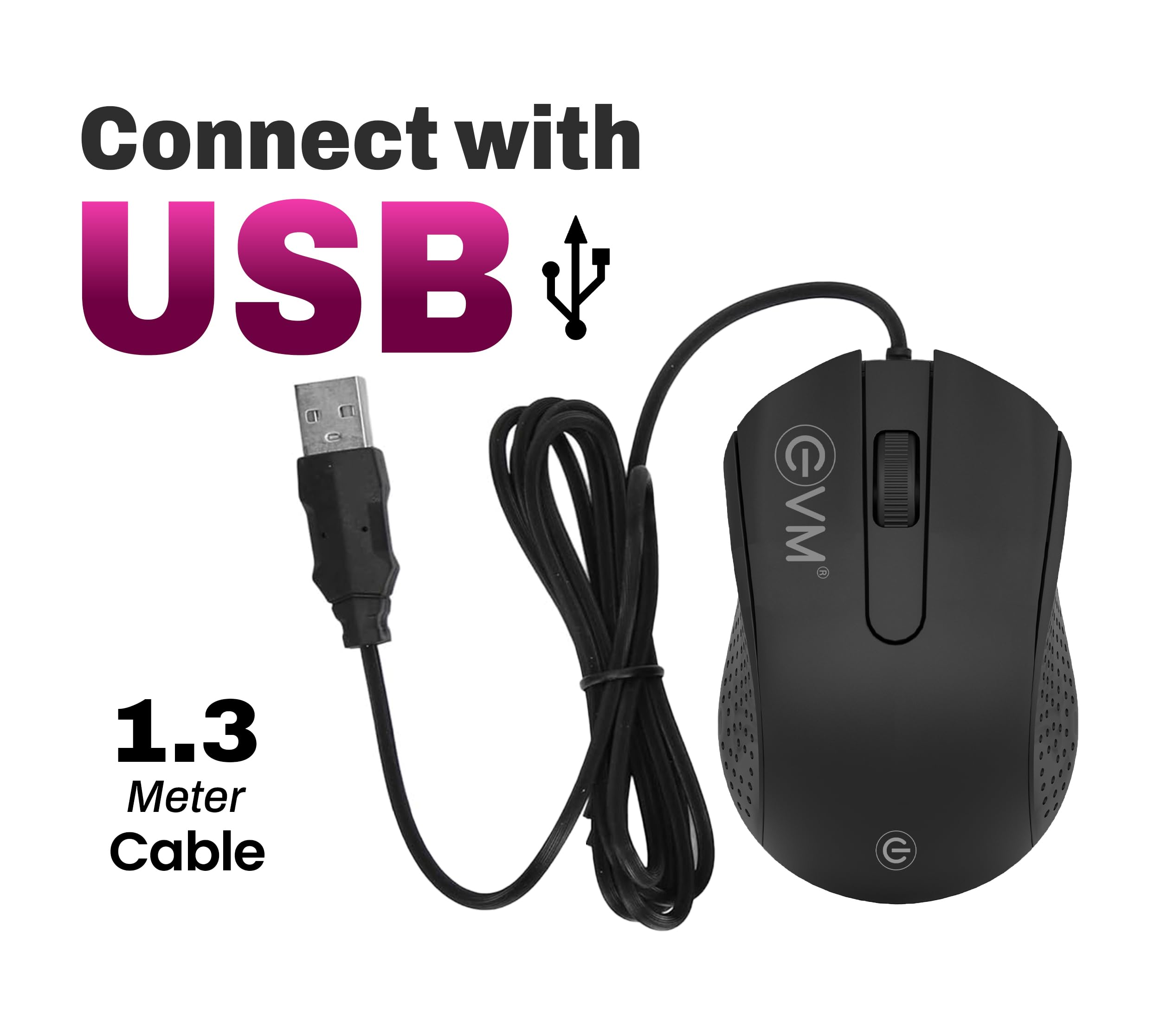 Amazon.in: Buy EVM M081 Wired Office Mouse,1000 DPI Optical Sensor