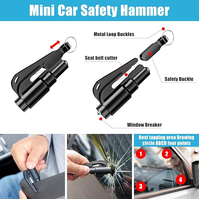 Kit de Emergencia para Carro Portátil, 14 Piezas, Negro miniatura 5