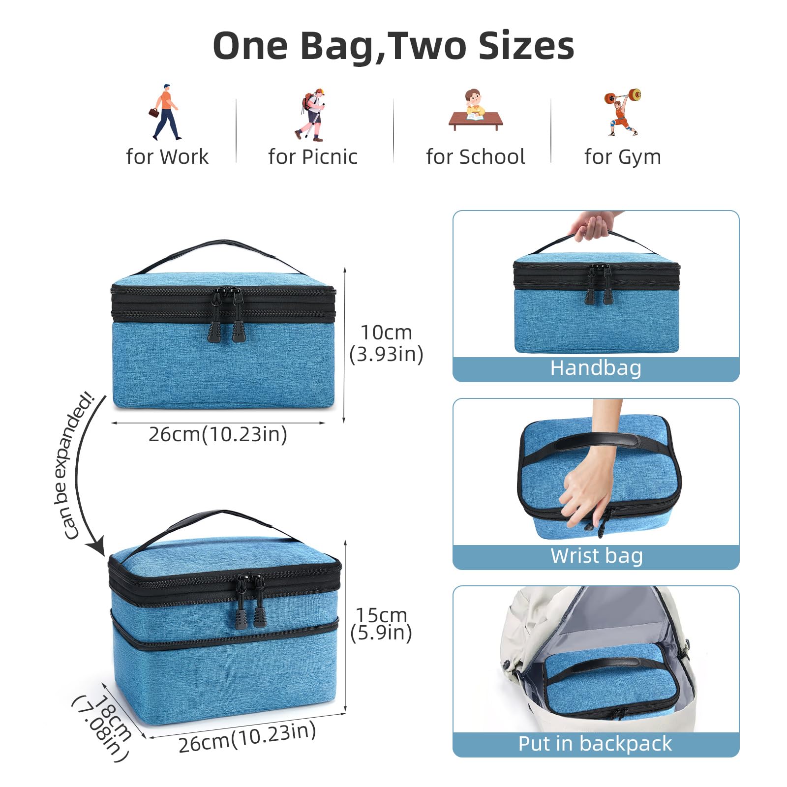 HSHRISH Lunch Bag for Men Small Cooler Bag - Image 2
