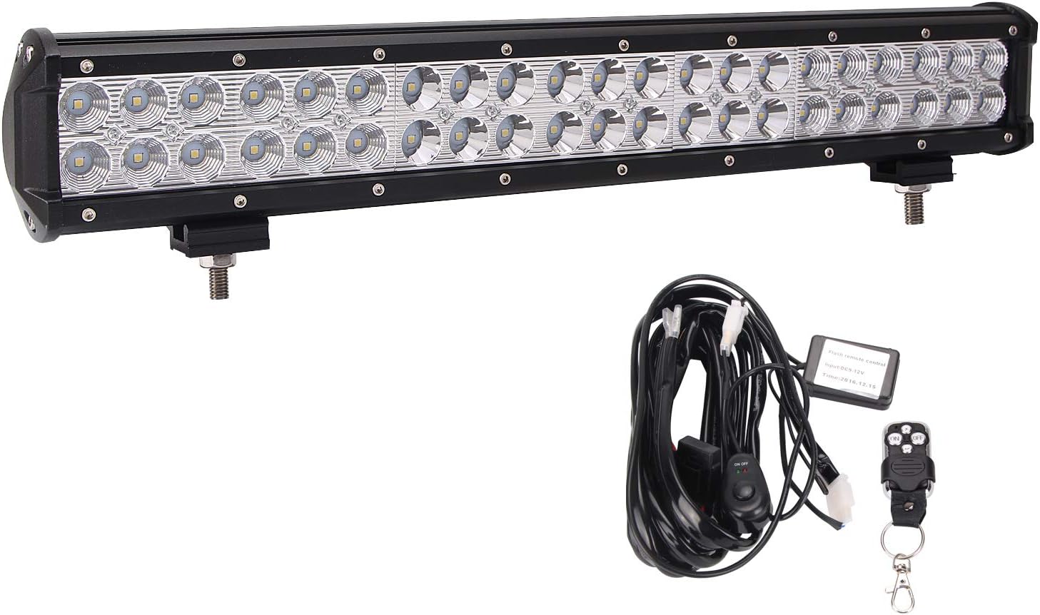 Senlips 20" 126W CREE LED Light Bar Off Road Driving Fog Lights with wiring harness for Off-road Vehicle, ATV, SUV, UTV, 4WD, Jeep, Boat