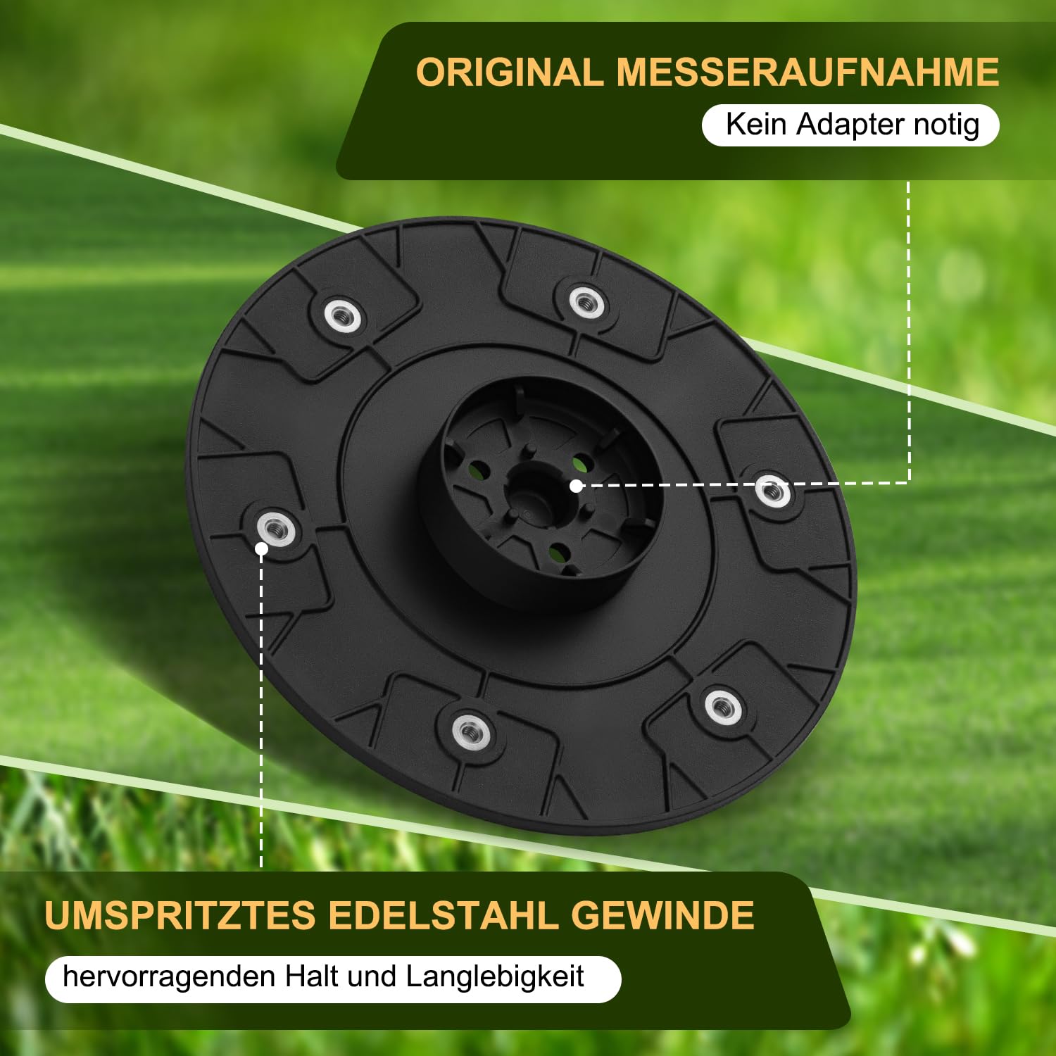 【Schneiden Sie Effizienter】 Messerteller + 6 Klingen Kompatibel mit Gardena Sileno City 400 600 / McCulloch ROB S400 S500 S600 S800,Mähroboter Messerscheibe Rasenroboter Drehscheibe