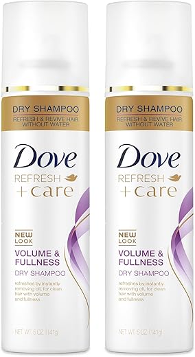 Dove Dry Shampoo Volume & Fullness 2 Count for Oily Hair for Refreshed Hair 5 oz