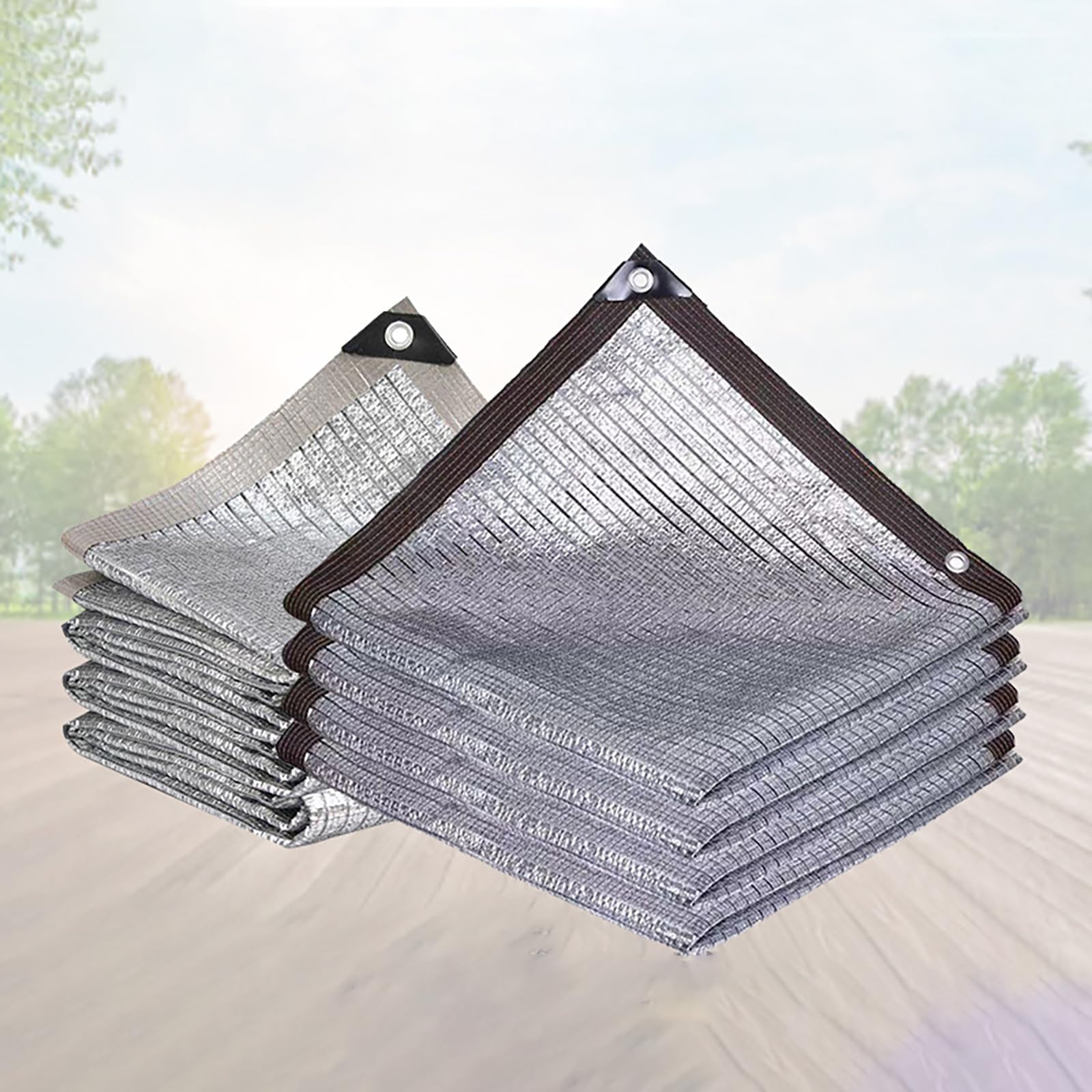 Tela reflectante de protección solar de 5 x 6 m, protección térmica resistente para invernaderos y patios, mejora el crecimiento de las plantas, resistente a los rayos UV, duradera y ligera