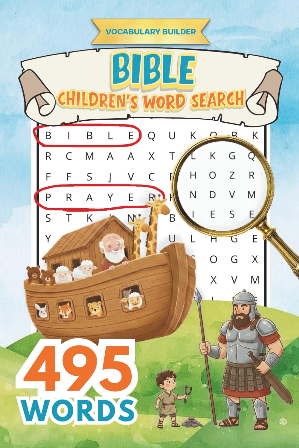 Bible Children Word's Search: Vocabulary Builder for Kids, 495 New Words, Christian Fun Activity Book for Kids, Boost Vocabulary (Children Book Series)