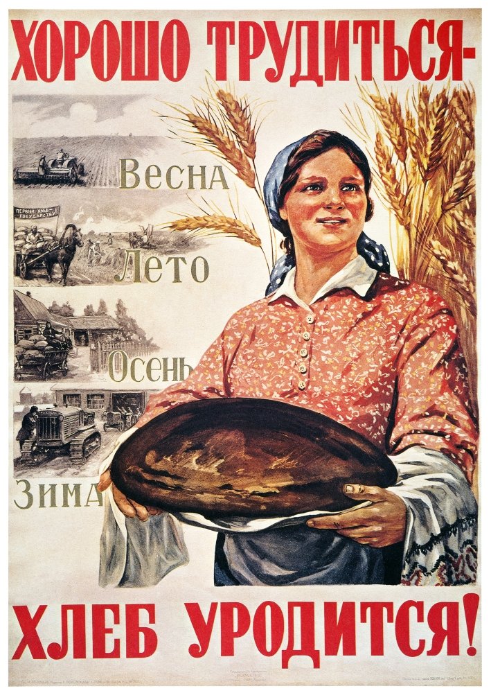 Amazon.com: Russia Collective Farm NWork Hard During Harvest Time