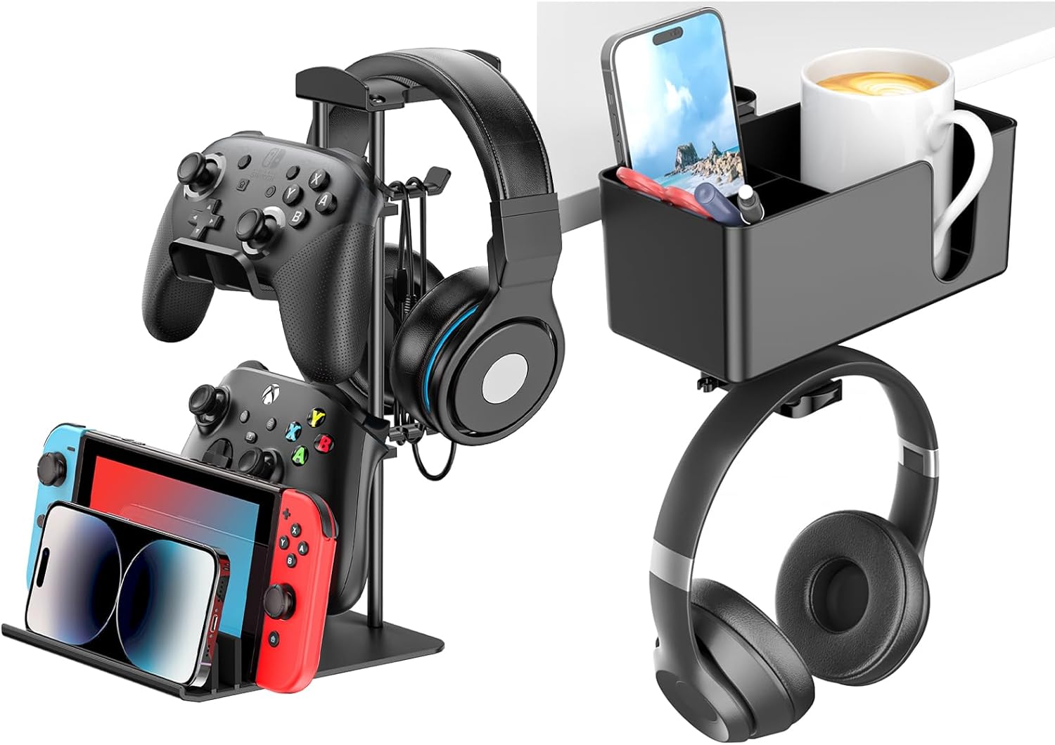 Lxoraziy Headset Holder, Adjustable Headset Stand, Multifunctional Headphone Stand, Universal