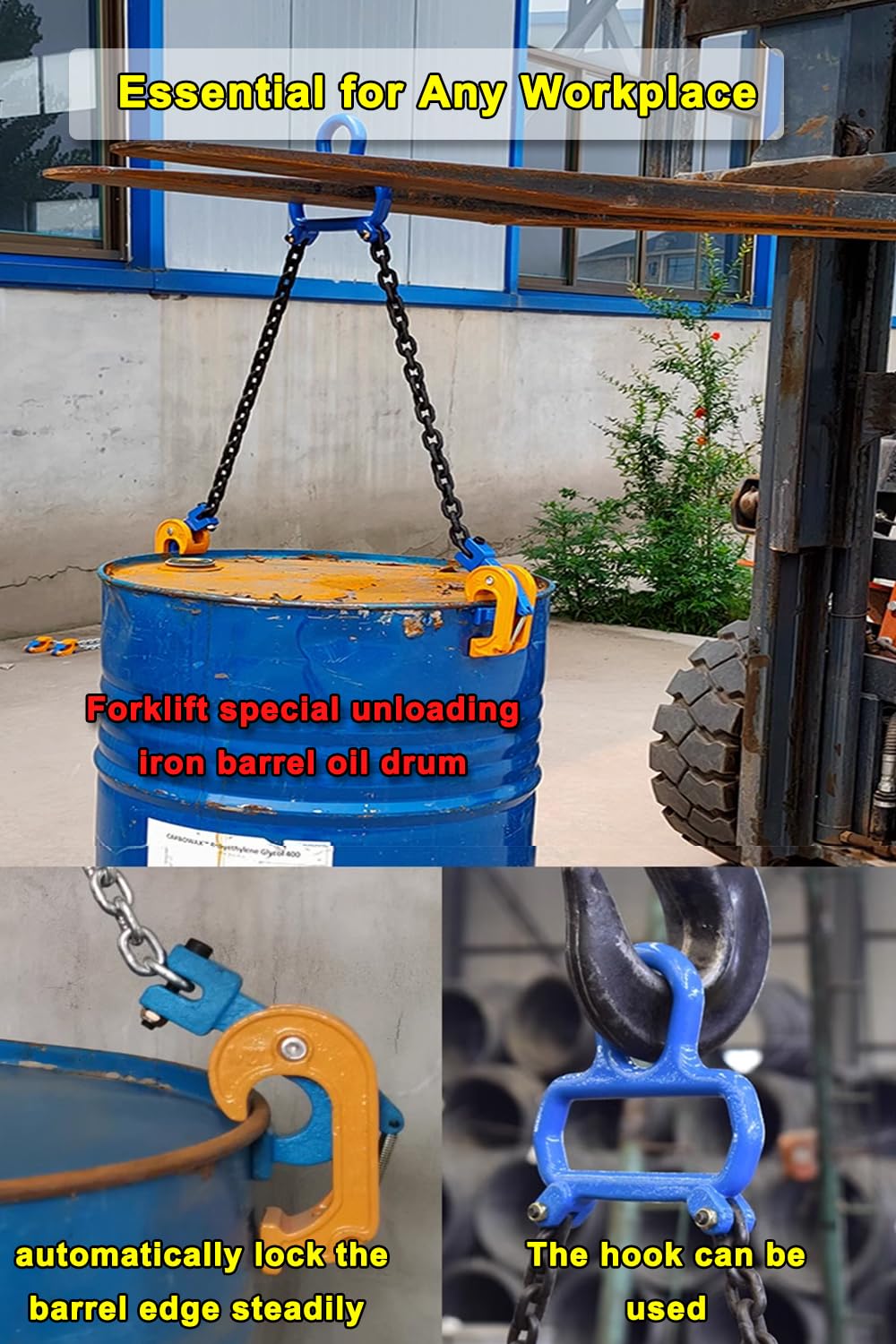 1 Ton Barrel Lifting Chain - 2 Hooks, FREE SHIPPING -7 1 Ton Barrel Lifting Chain - 2 Hooks, FREE SHIPPING -7