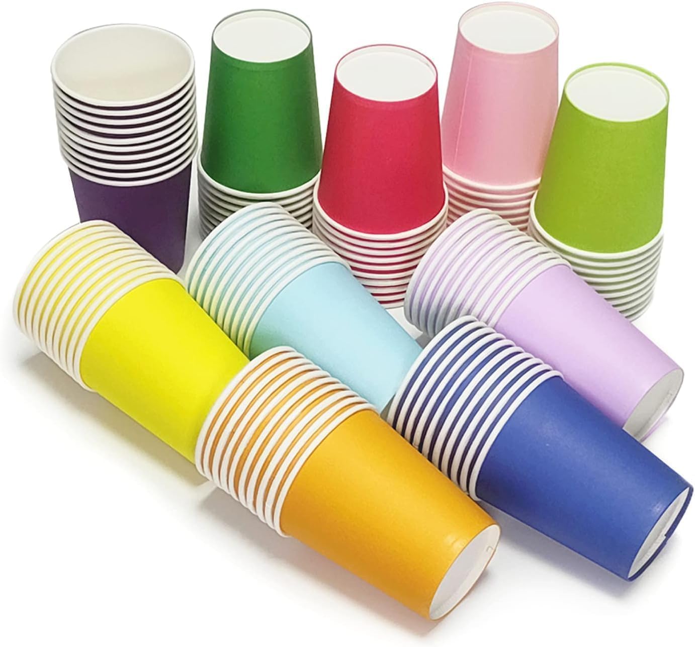 Zainy Paper Cups 8oz x 50 Pack, Disposable Coffee Cup Ideal for Cold Drinks and Hot Drinks Coffee,Tea,Home, Party Cups