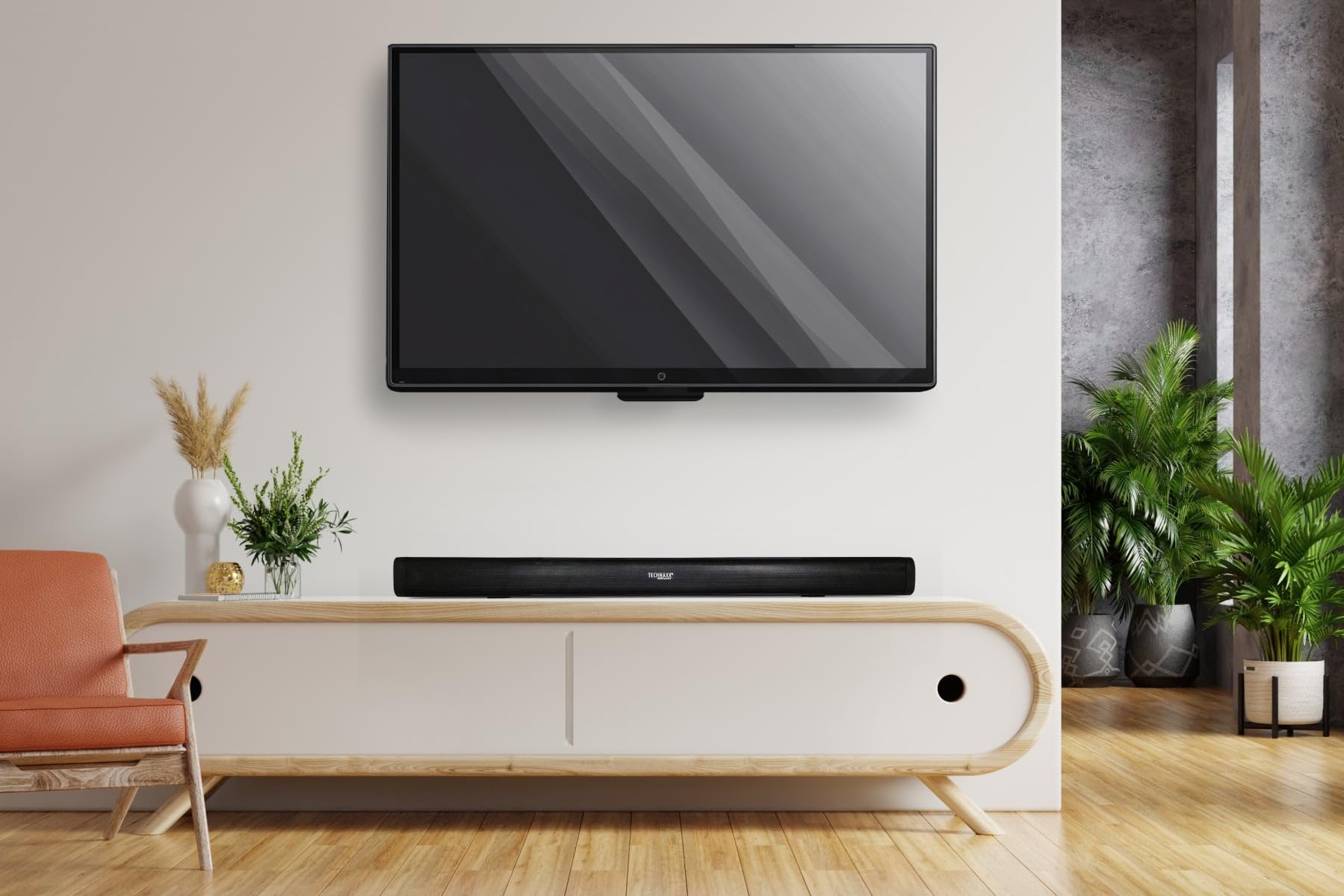 Technaxx Soundbar Bluetooth 2.0 30 W do telewizora TX-311 z wejściem HDMI-ARC, optyczne i AUX, podwójne głośniki 15 W, Bluetooth 5.0, pilot w zestawie – idealny do telewizorów, smartfonów, tabletów i