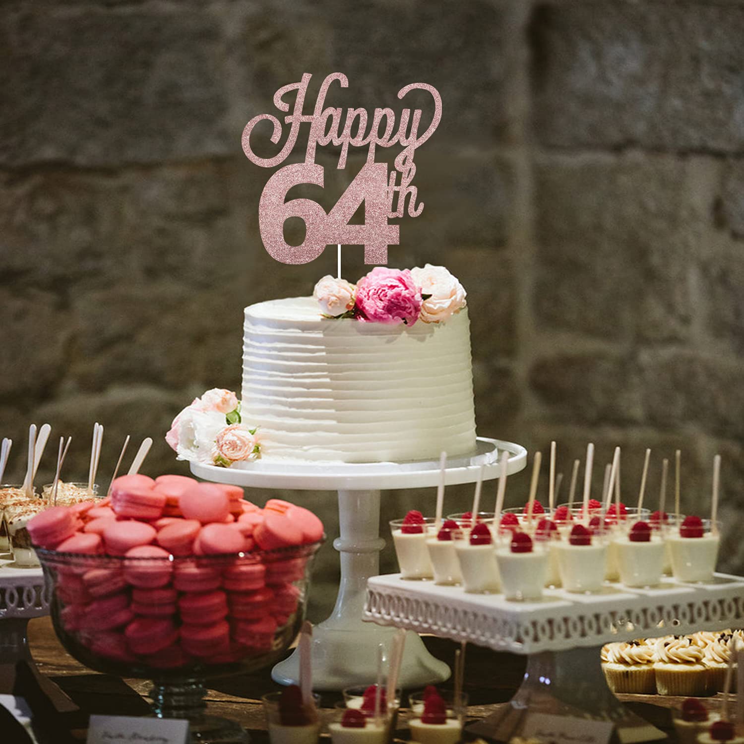 Set 64 Decoraciones Letras Y Números Para Tartas | Acrílico Dorado Espejo, Reutilizable, Para Cumpleaños Y Bodas