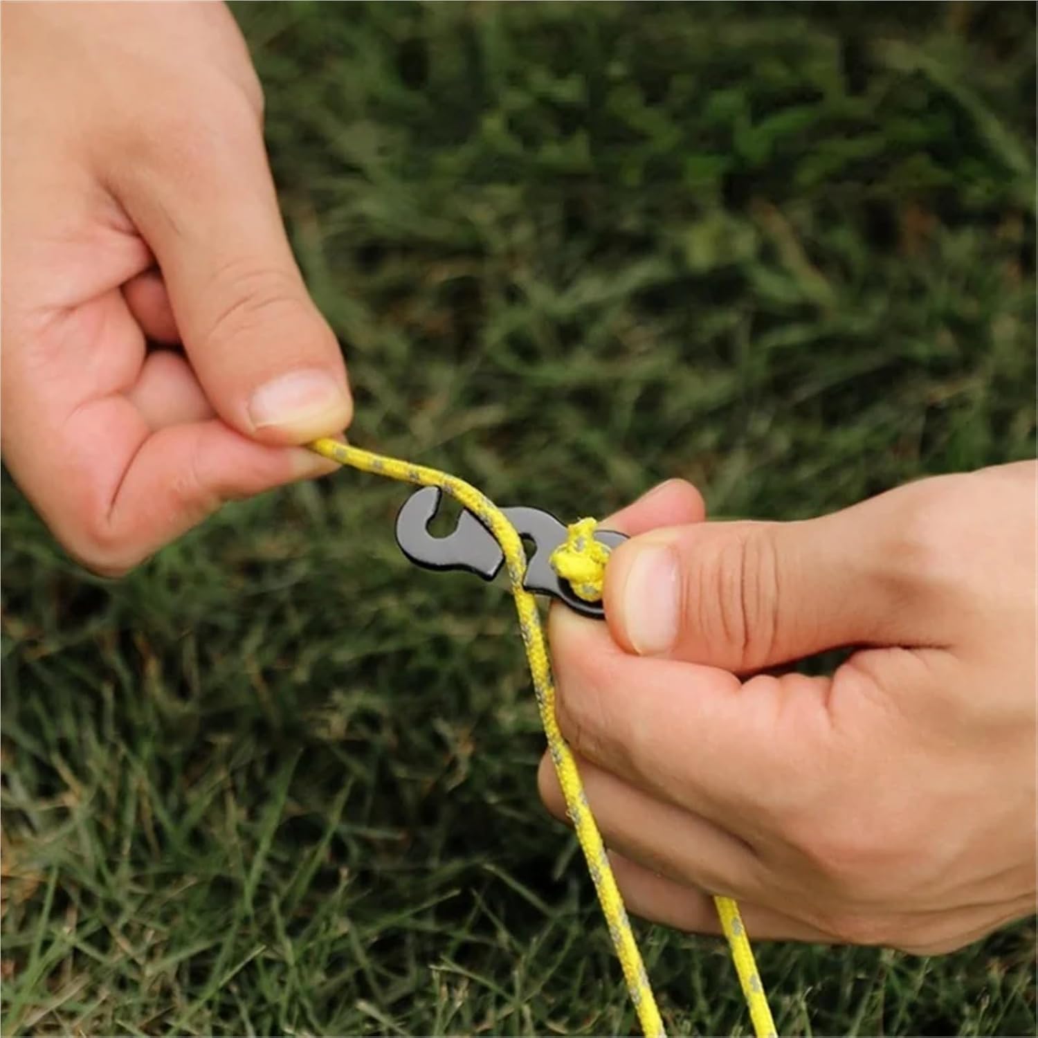 Guyline Tensioner 50-300 PCS Adjustable Camping Tent Rope Buckle S Shaped Tensioner for Outdoor(300PCS)