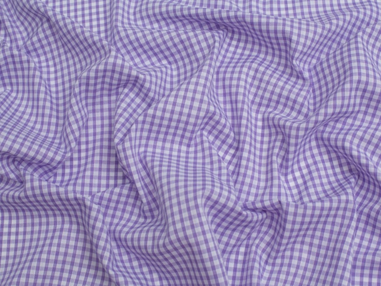 1/8" Check Corded Gingham Dress Fabric Lilac - per metre