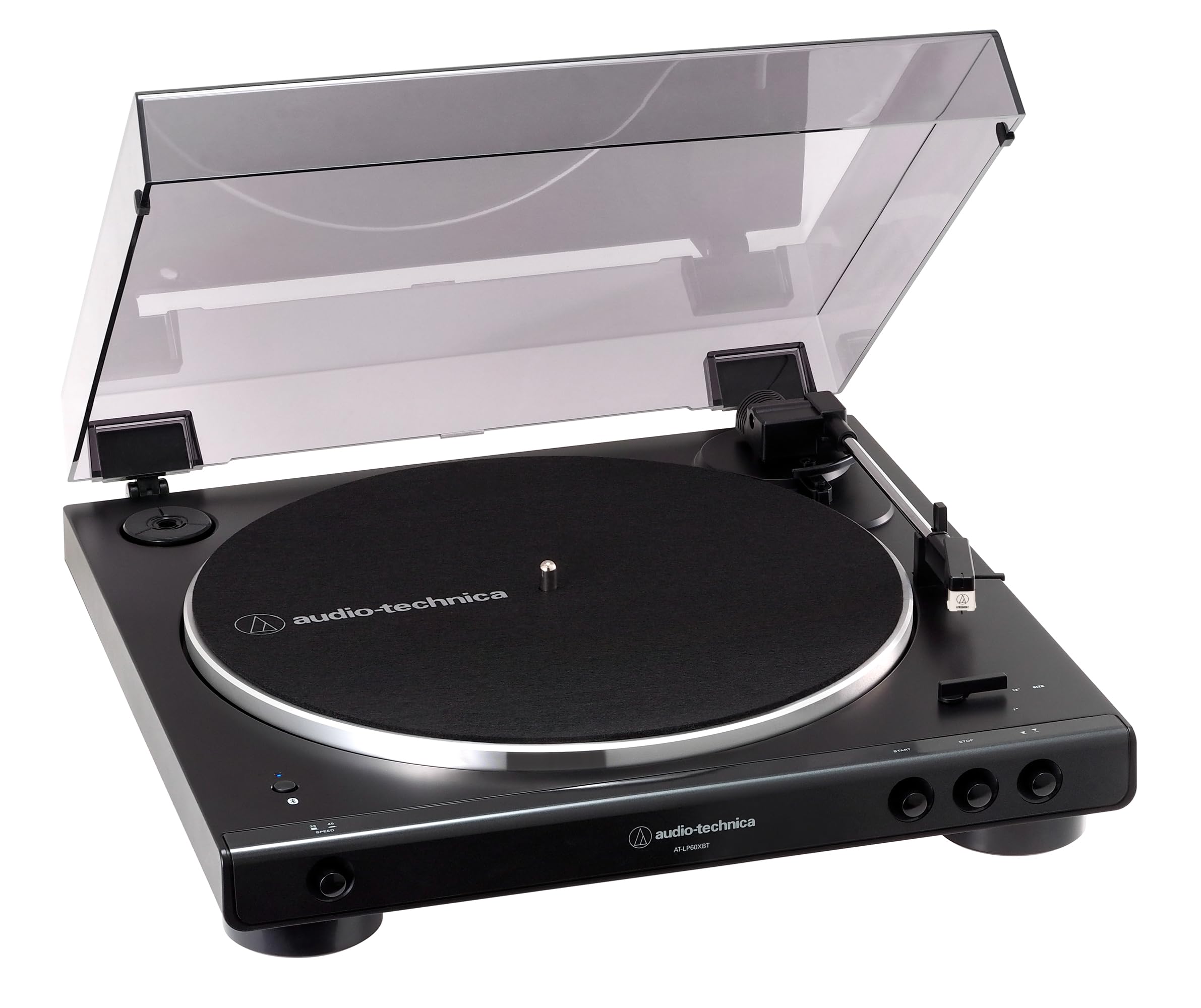オーディオテクニカ AT-LP60XBT ワイヤレス レコードプレーヤー グロスブラック | Bluetooth対応 フルオート アルミニウム合金ダイキャストプラッター VM型カートリッジ 搭載 フォノイコライザー内蔵 33/45回転対応 ベルトドライブ aptX Adaptive Audio 【国内正規品】