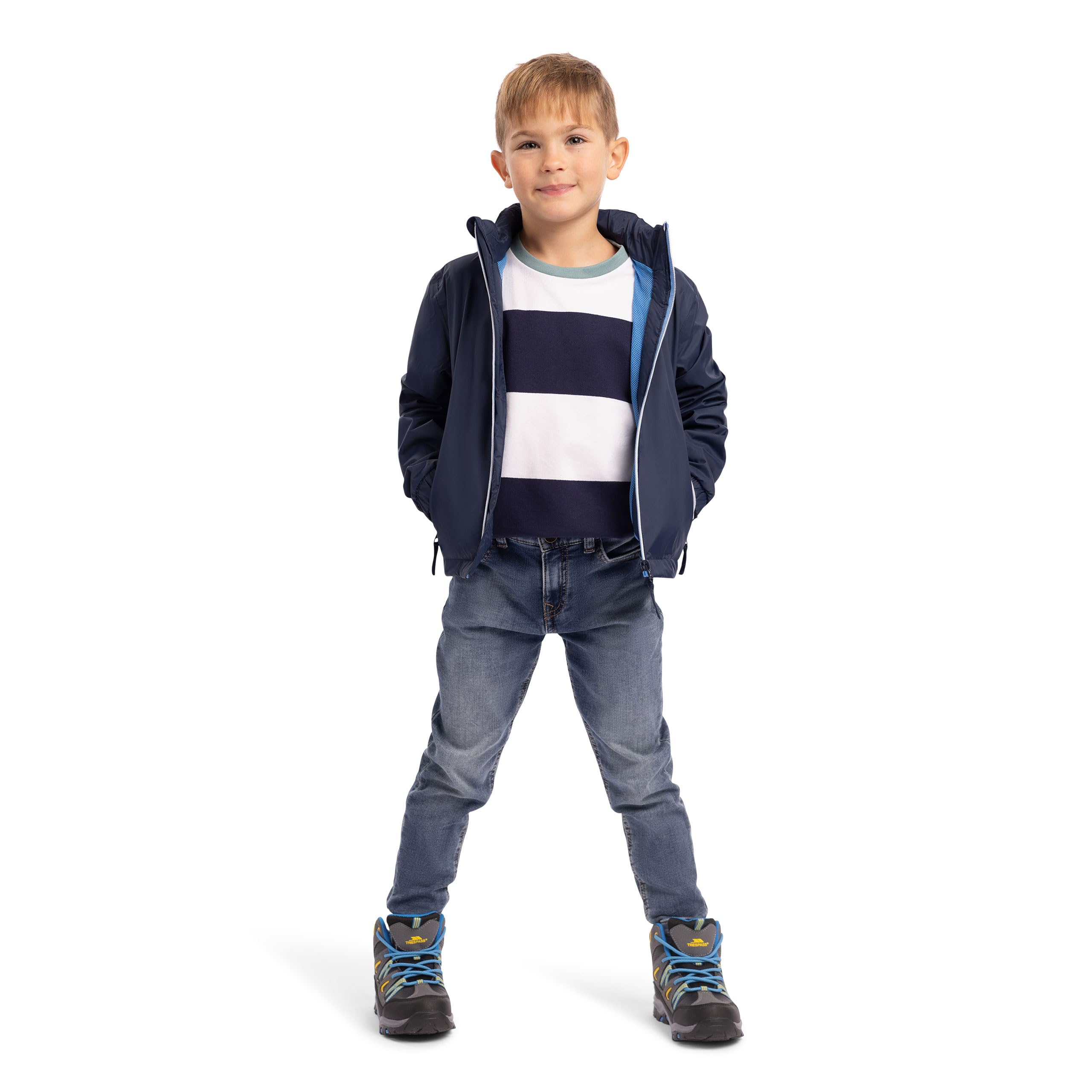 Trespass Boys Navy Kids Briar Waterproof Jacket
