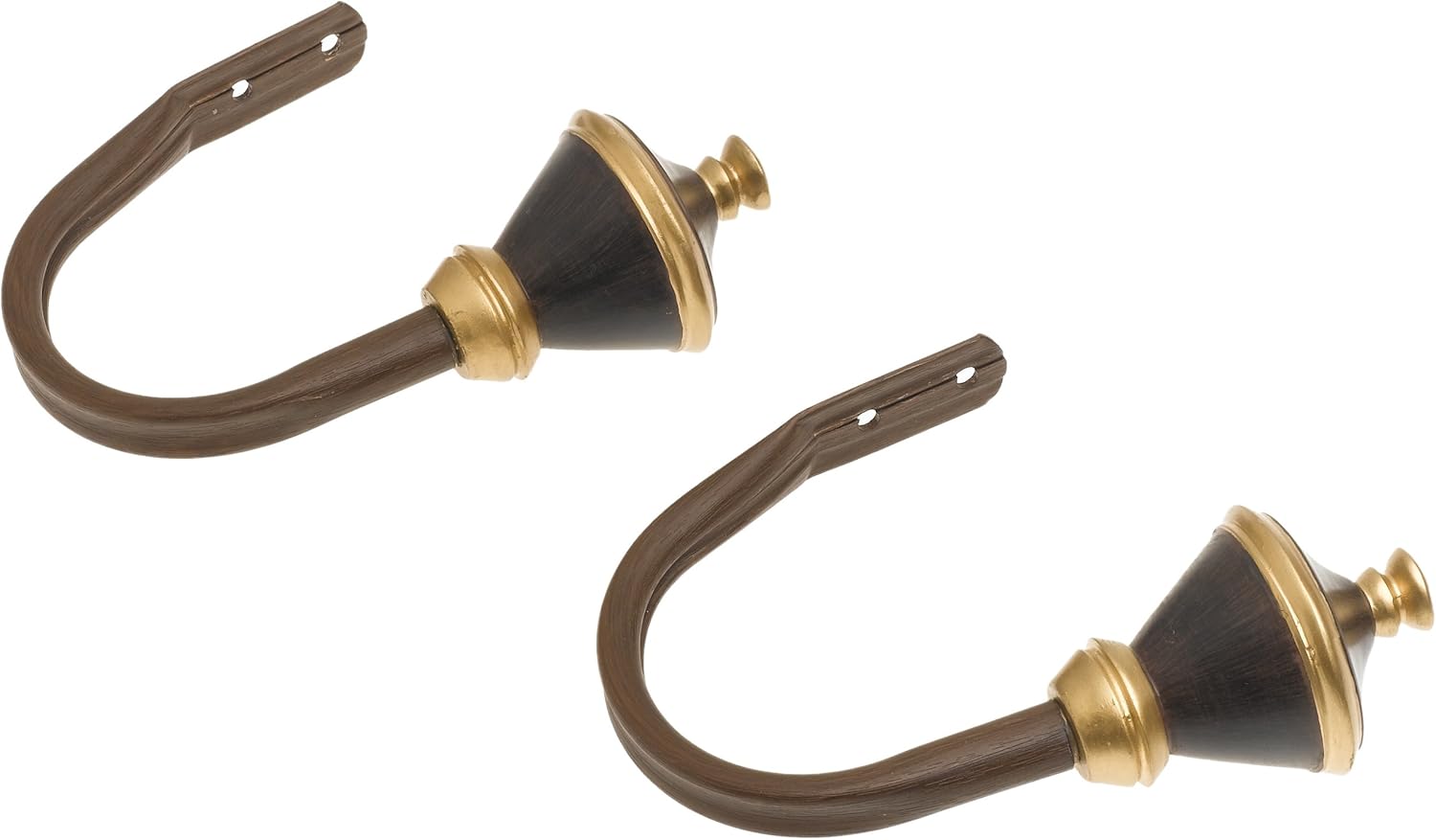 Umbra Twana Set of Two Holdbacks, Espresso and Gold Home