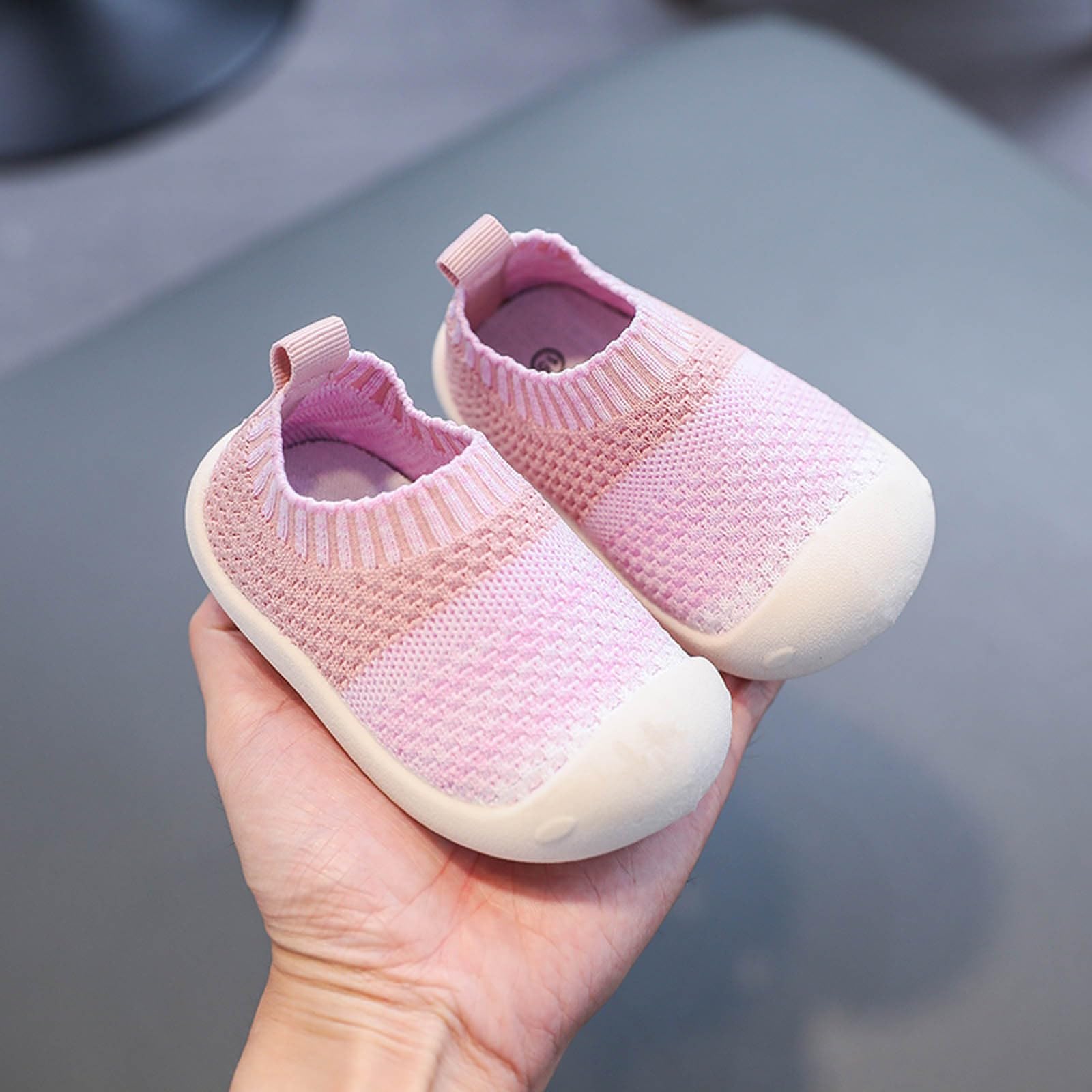 Zapatos para bebés niños y niñas Calcetines Transpirables Primeros Pasos Interiores Exteriores Botas Goma Antideslizantes sin Cordones