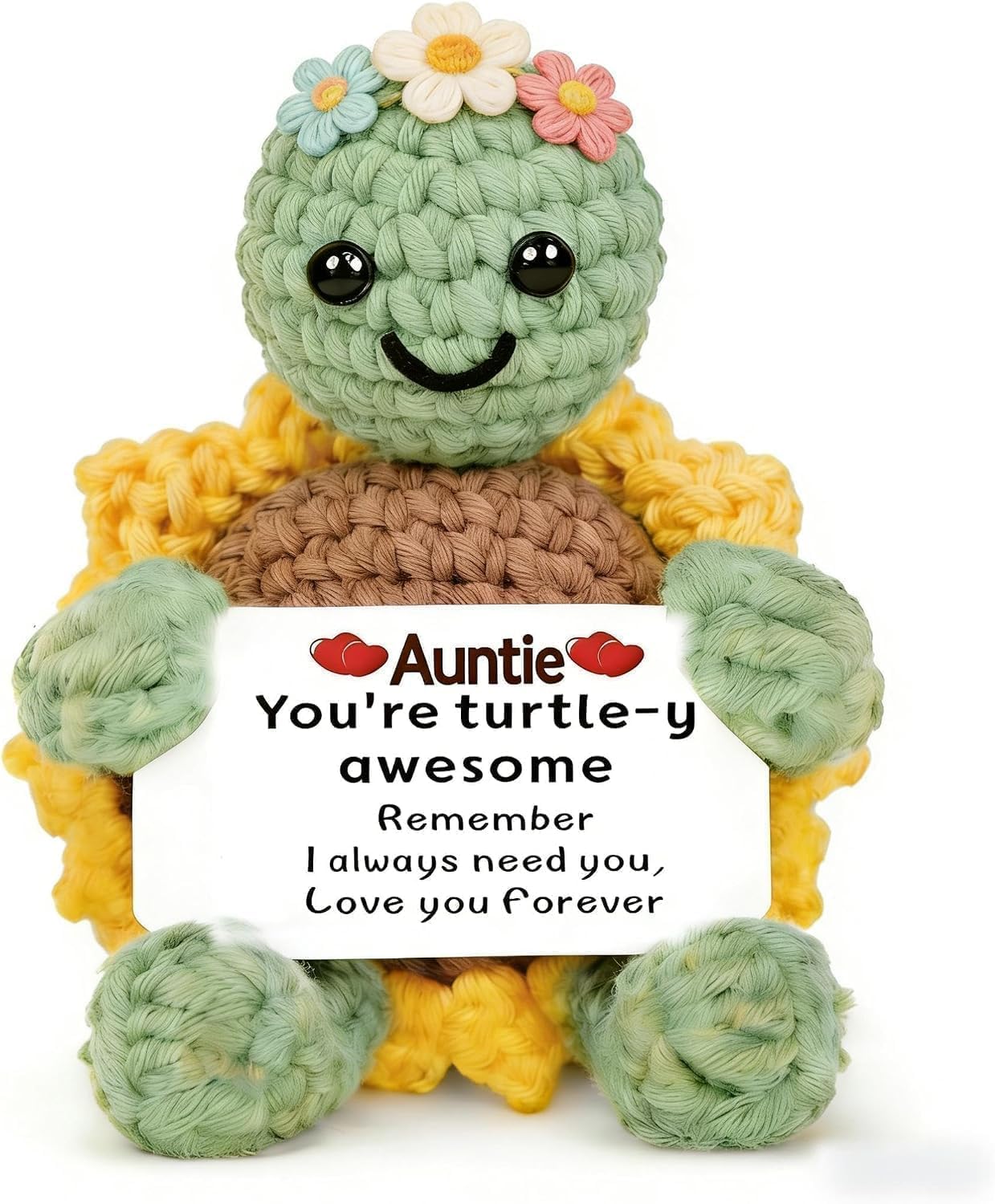 Gifts for Auntie,Auntie Birthday Gift Handmade Crochet Turtle Aunty Present