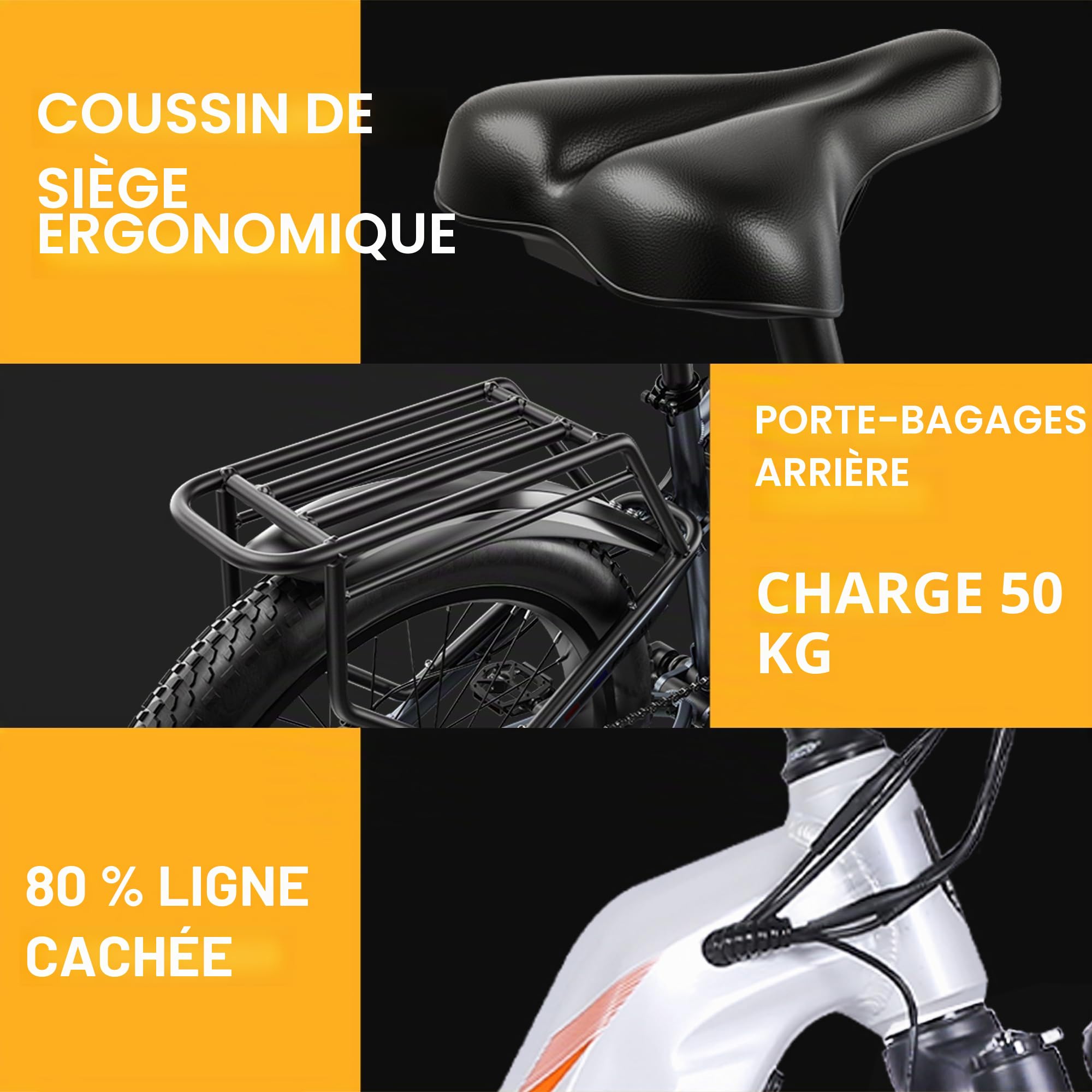 Vélos Électrique Vélo de Montagne électrique 26" VTT Électrique Batterie 17,5 Ah,7 Vitesses, E-Bike Urbain pour Adulte,Autonomie 50-70km