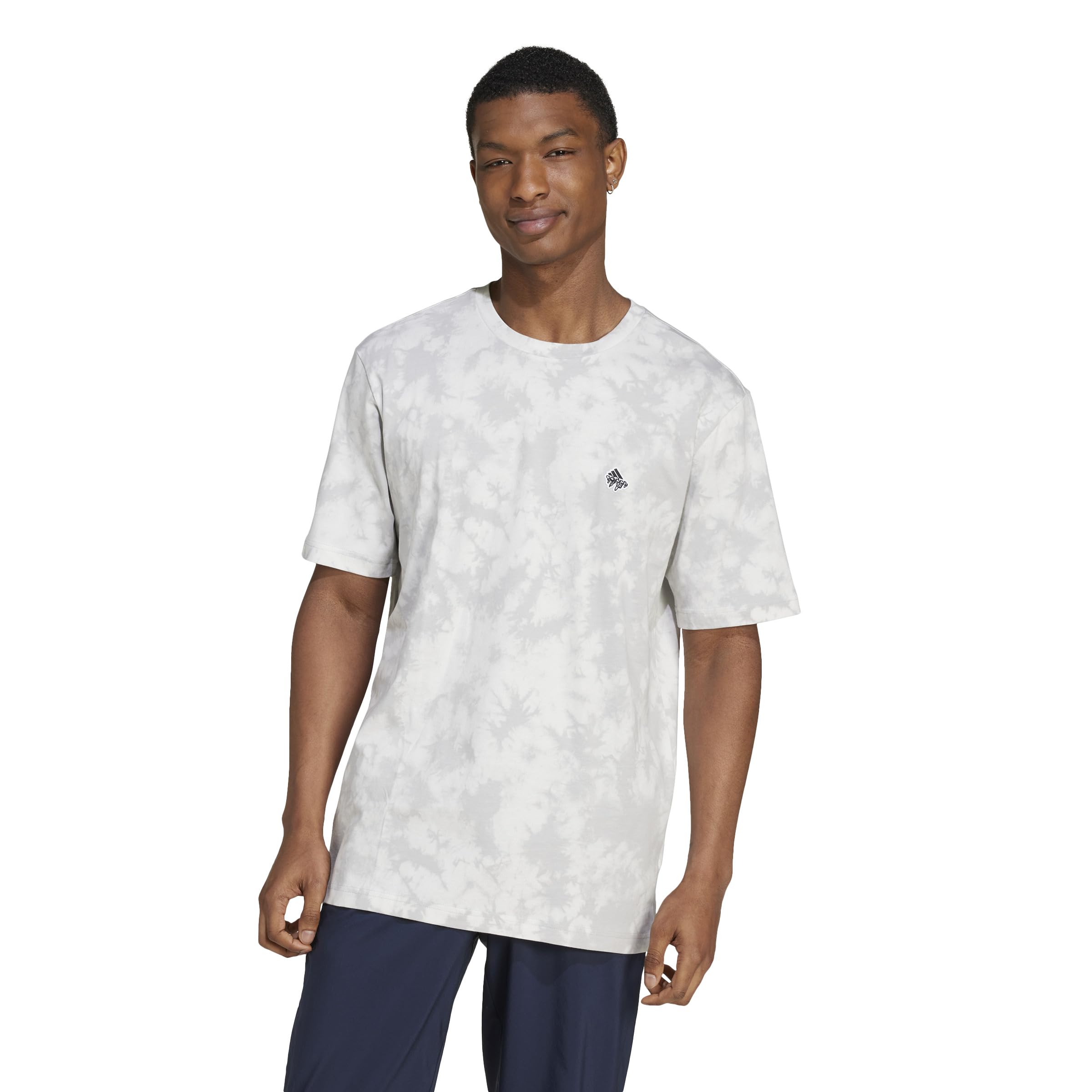 adidas Men's All Day I Dream About... Graphic T-Shirt, White/Opulent Garden, L, White/Opulent Garden, L