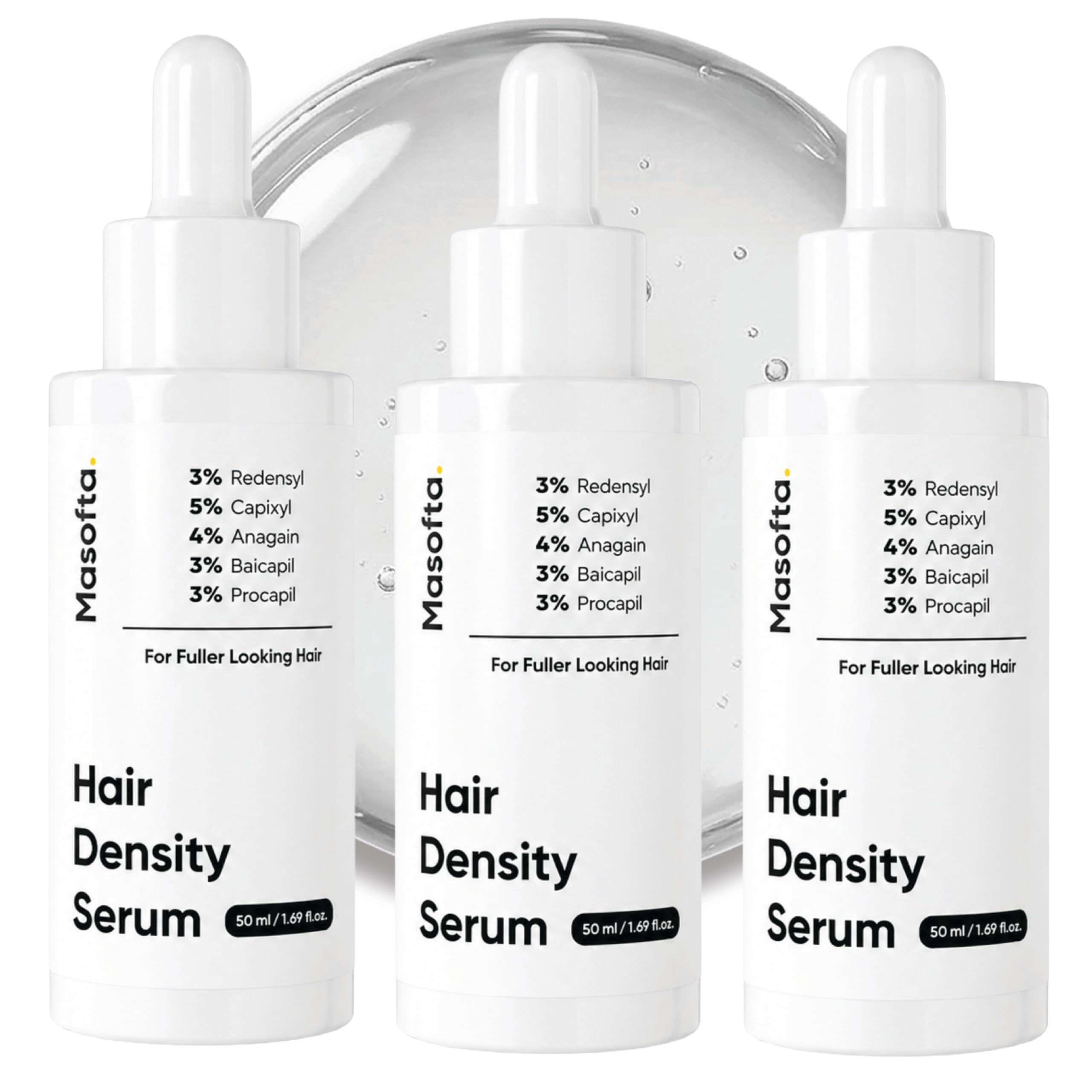 Masofta Hair Growth Serum with Redensyl, Capixyl, Anagain, Procapil and Rosemary