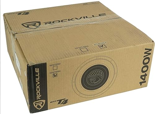 Miniatura 8 de 2 subwoofers Rockville W12T4S4 de 12 pulgadas de montaje poco profundo 1400w para automóvil, compatible con CEA, 4 ohmios