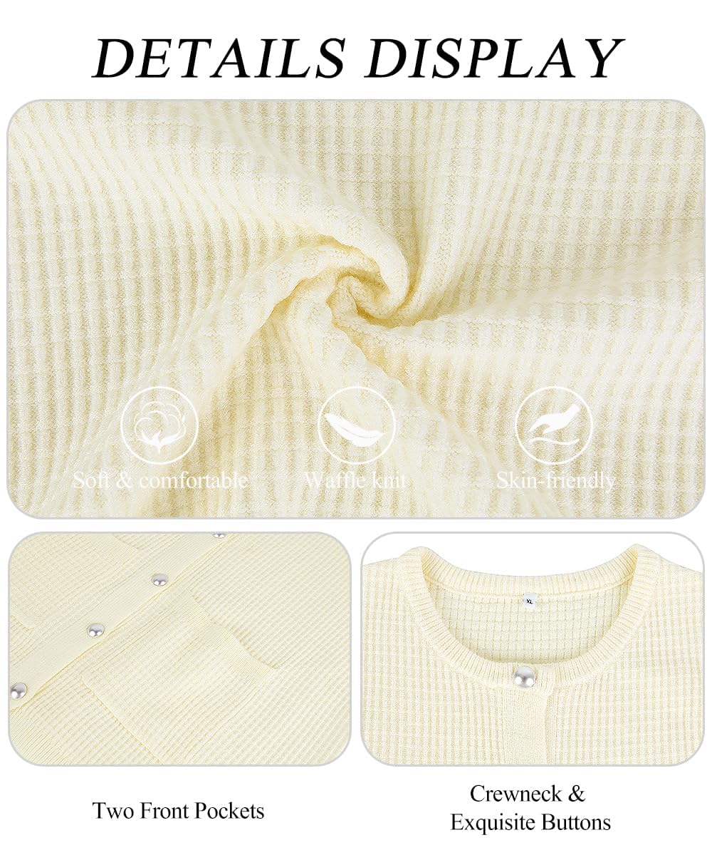 RITERA Plus Size Cardigan Maglioni da donna Girocollo Manica Lunga Button Down Knit Autunno Inverno Giacche con Tasche XL-5XL