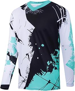 Kids Cyling Jersey,Youth Dirt Bike Jersey Boys Bicycle Shirt Girls Motorcycle Motocross Long Sleeve Off-Road Downhill Tops