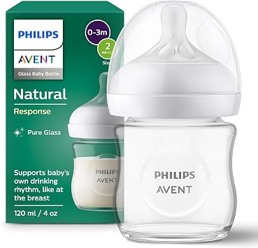 Philips Avent Philips Avent Biberon en Verre Natural Response 120 ml Nouveau-Né