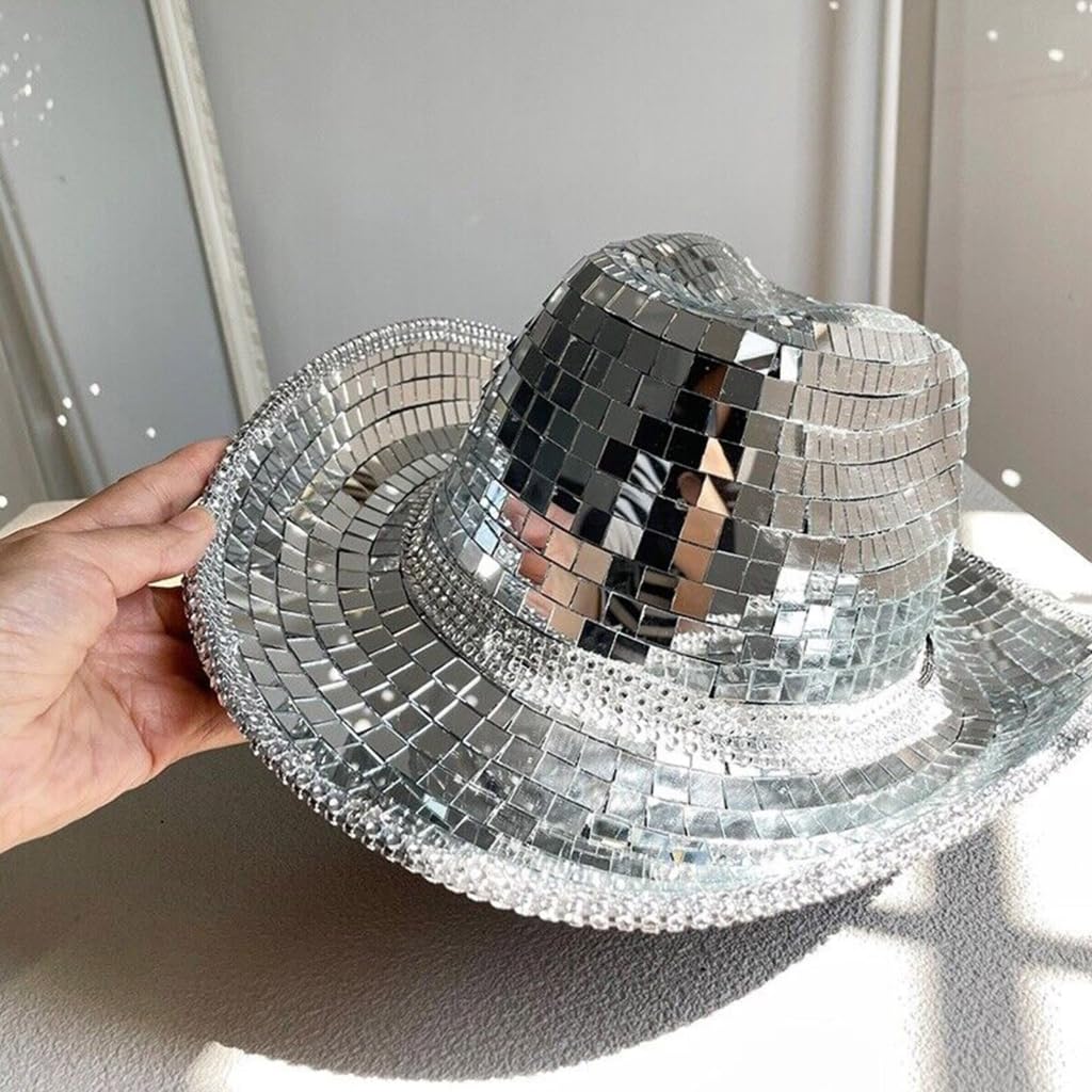Cappello da dj con paillettes, per feste, cappello Panama per palcoscenico, club, feste, ballo