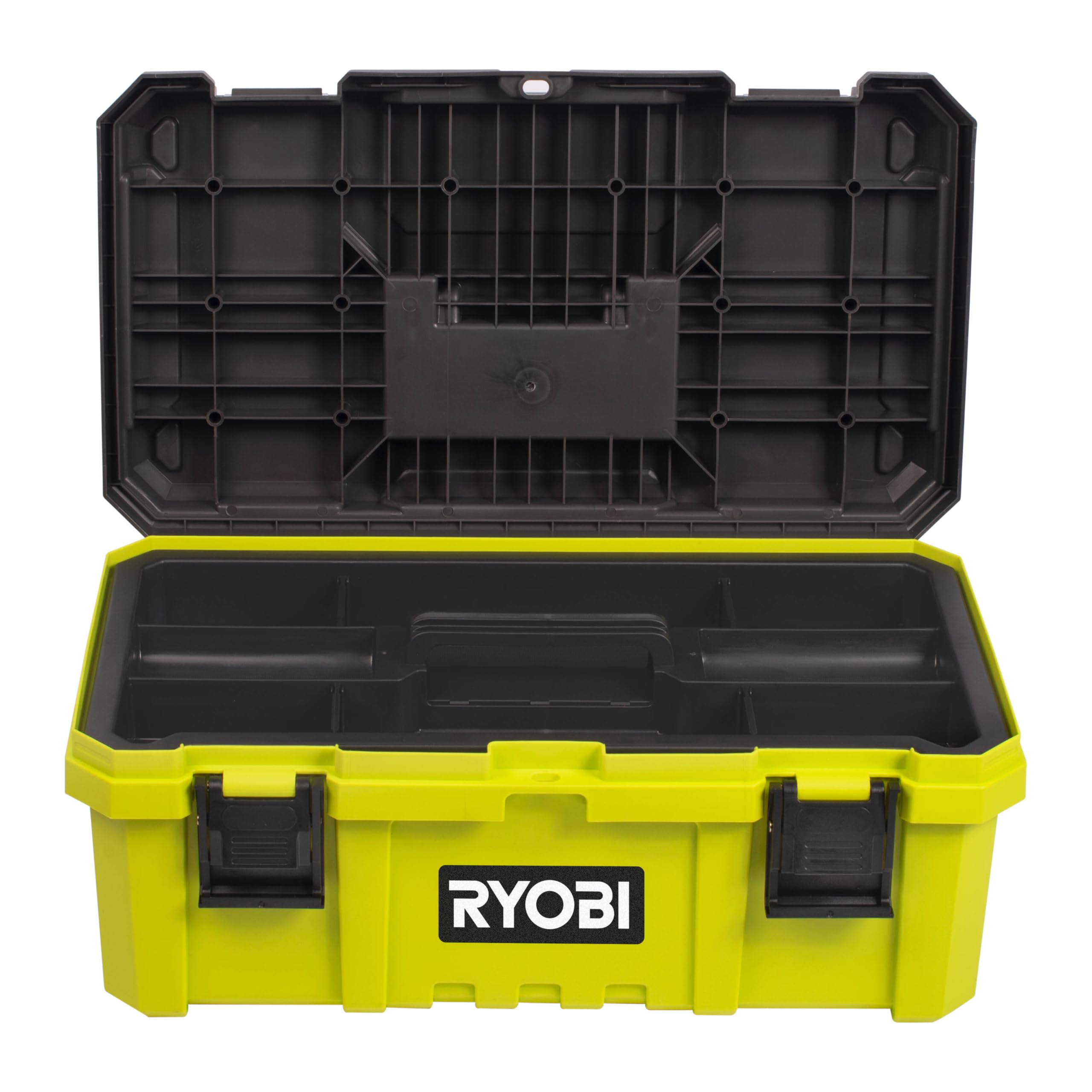 RYOBI RSTB19 skrzynka narzędziowa - pojemność 27 l, metalowe mocowania, idealna do majsterkowania, skrzynka narzędziowa z przechowywaniem, praktyczna i solidna