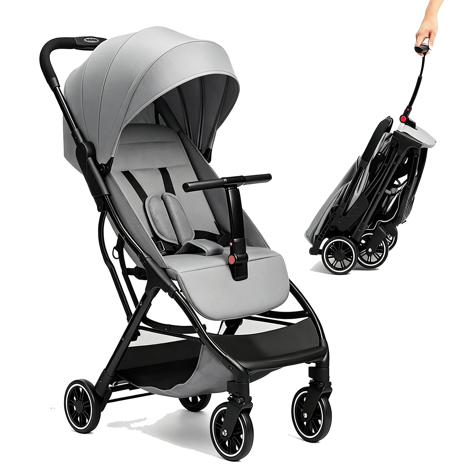 Cool Kids Superb Lightweight Travel Stroller, Auto Fold Buggy Fold Buggy Gray : Baby