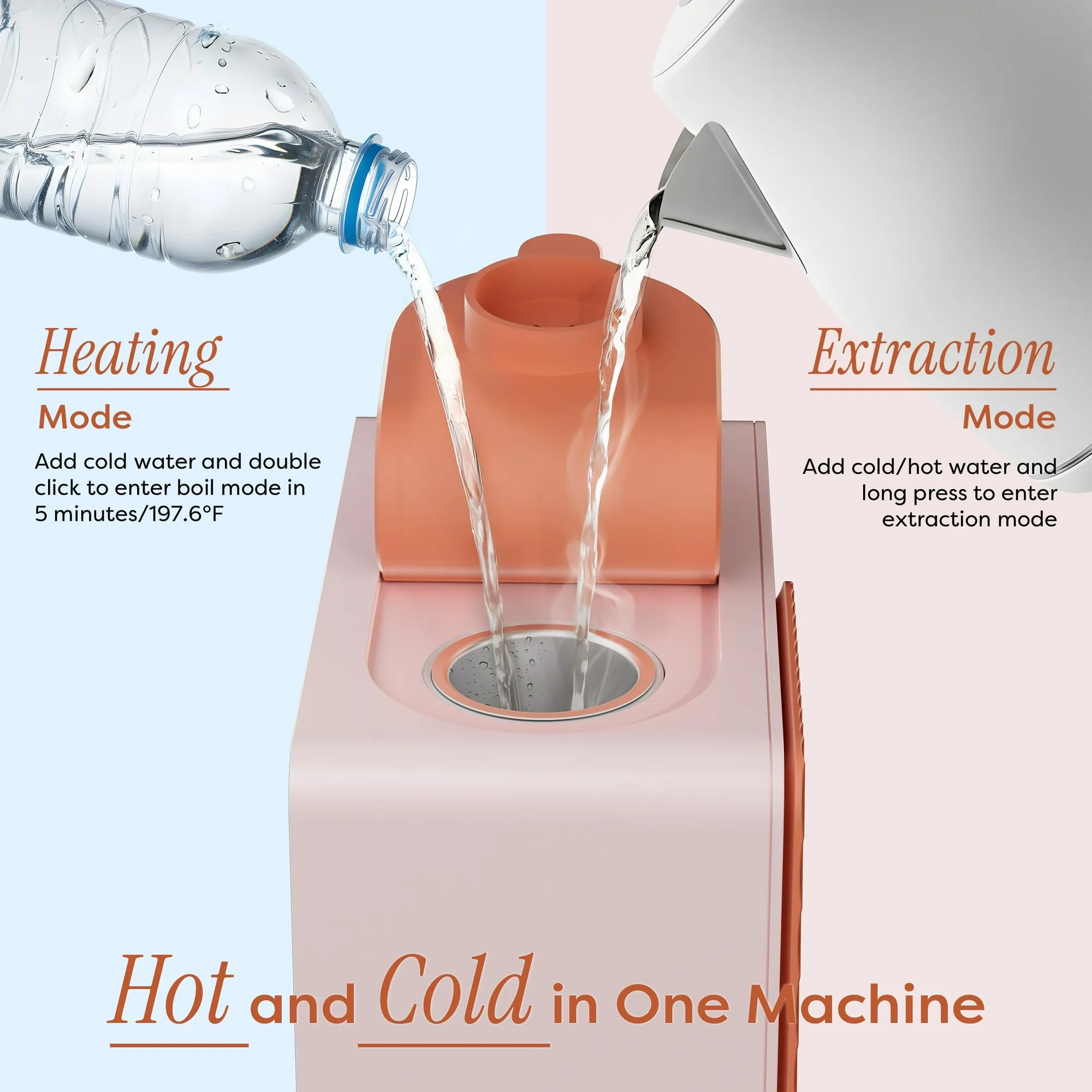 CIARRA Pink Portable Coffee Maker - Single Serve -5